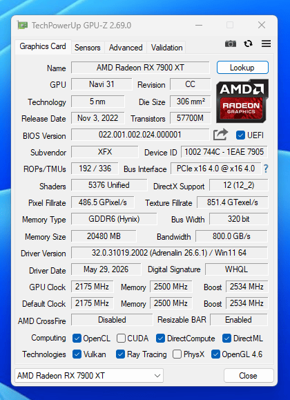 Ryzen 7 7800X3D RX 7900 XT Gaming PC 64GB DDR5 2TB Samsung 990 Pro