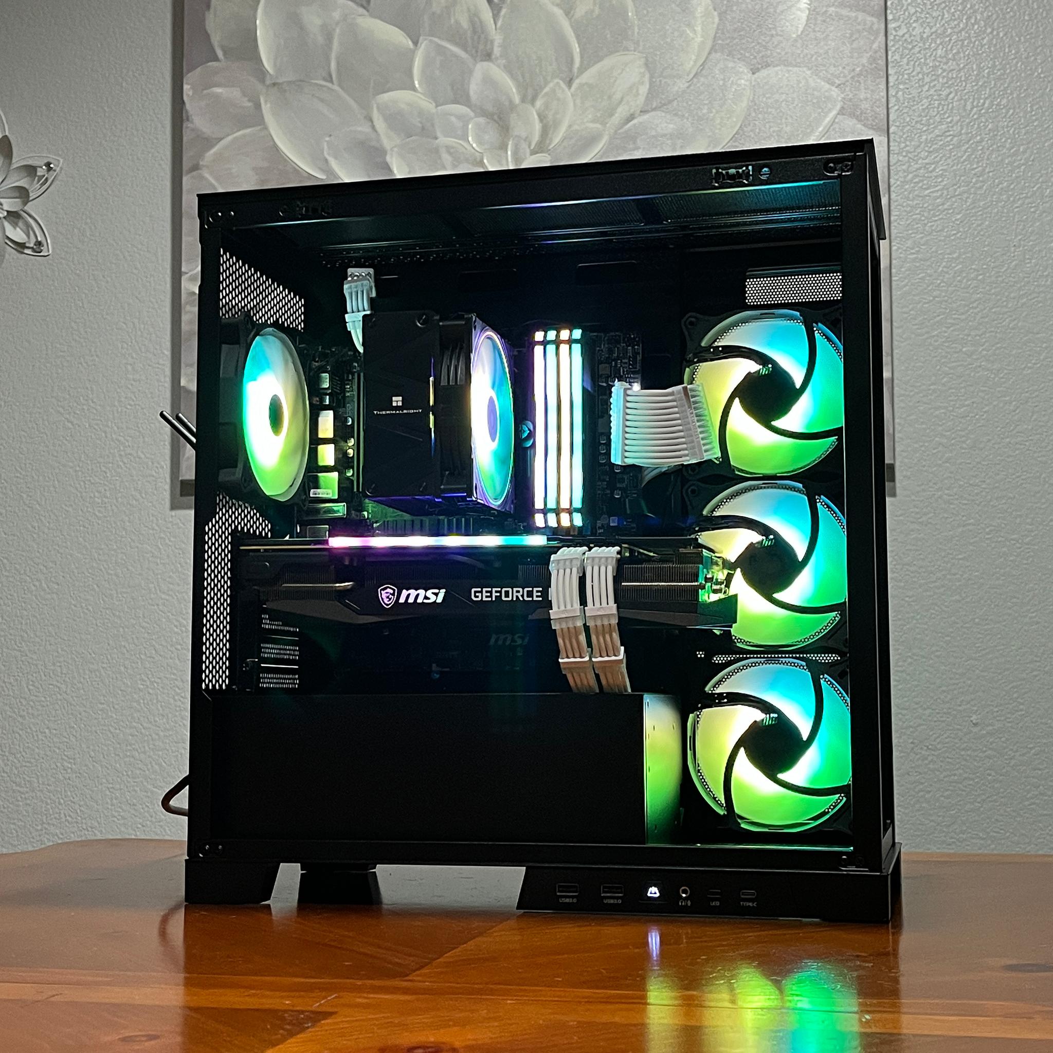 RTX 3070 TRIO 8GB, Ryzen 7 5700G, 32GB 3600MHz | Black RGB Gaming Computer/PC