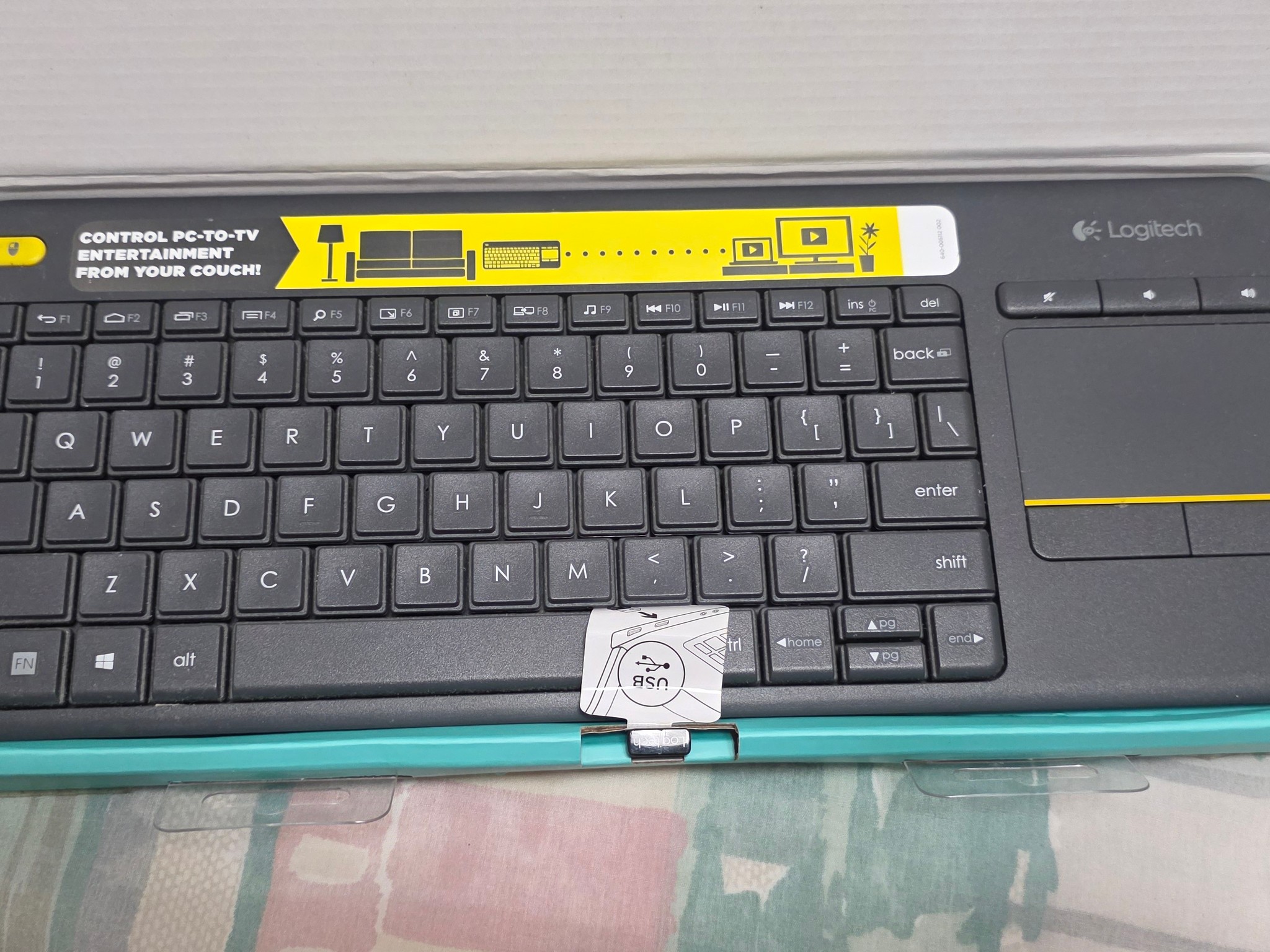 Logitech K400 Plus TV Wireless Touch Keyboard with Easy Media Control