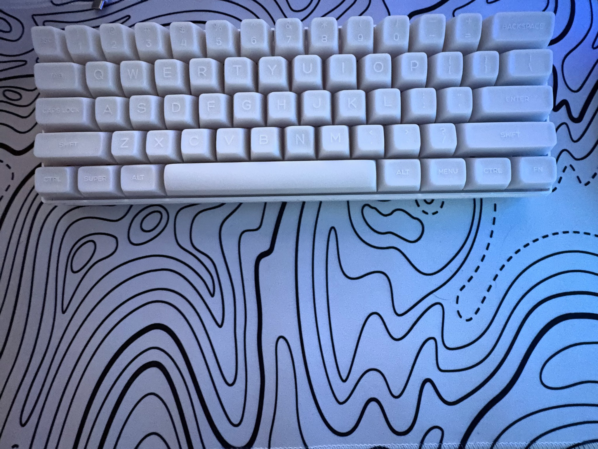 Used Modded Royal Kludge RK61 Wired RGB Mechanical Keyboard - Lubed Cherry MX Red Switches