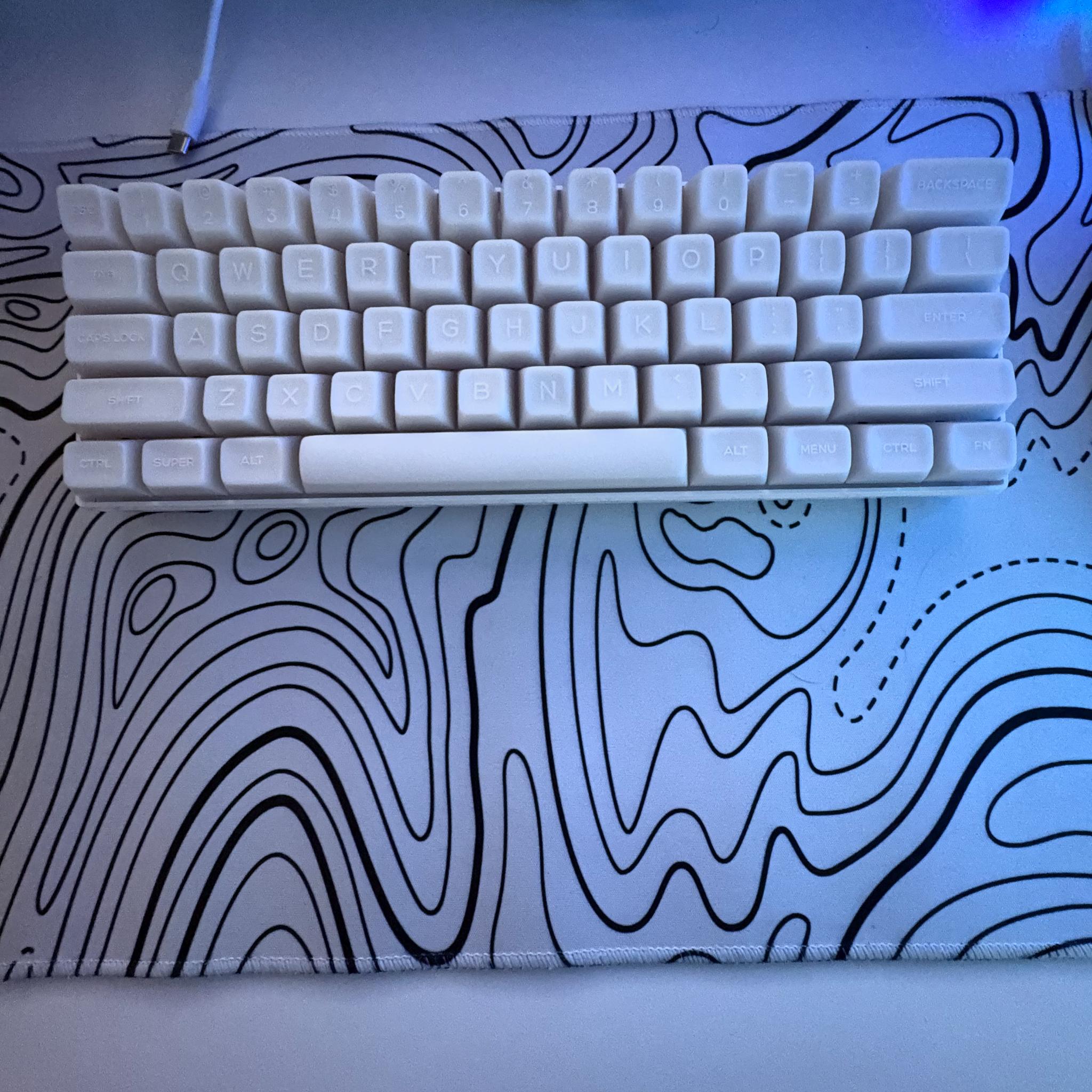 Used Modded Royal Kludge RK61 Wired RGB Mechanical Keyboard - Lubed Cherry MX Red Switches