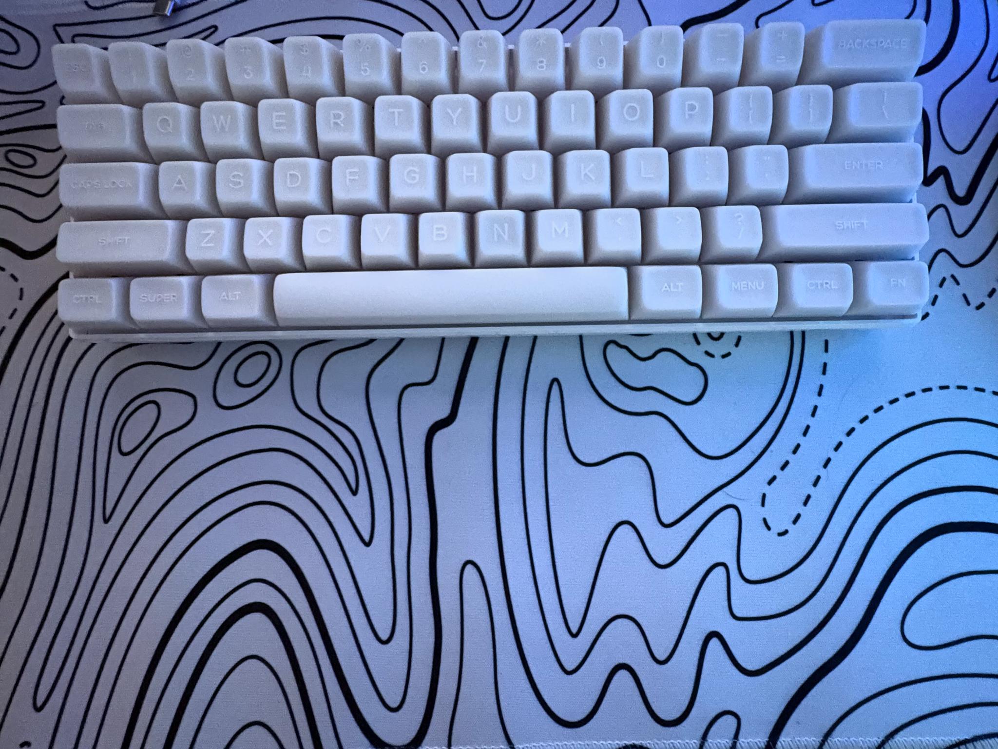 Used Modded Royal Kludge RK61 Wired RGB Mechanical Keyboard - Lubed Cherry MX Red Switches