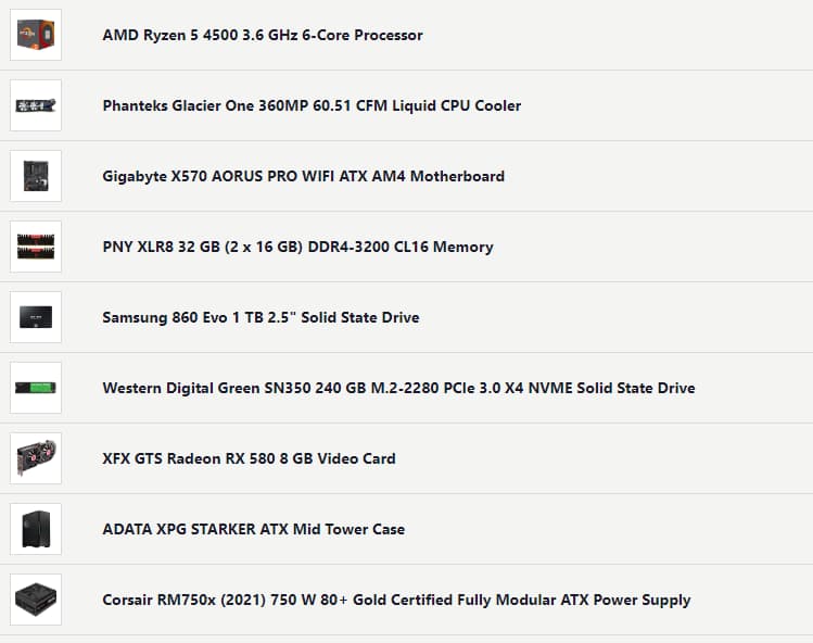 ENTRY Level EASILY Upgradable 1080P Ryzen 5 4500 RX 580 Mostly Used System
