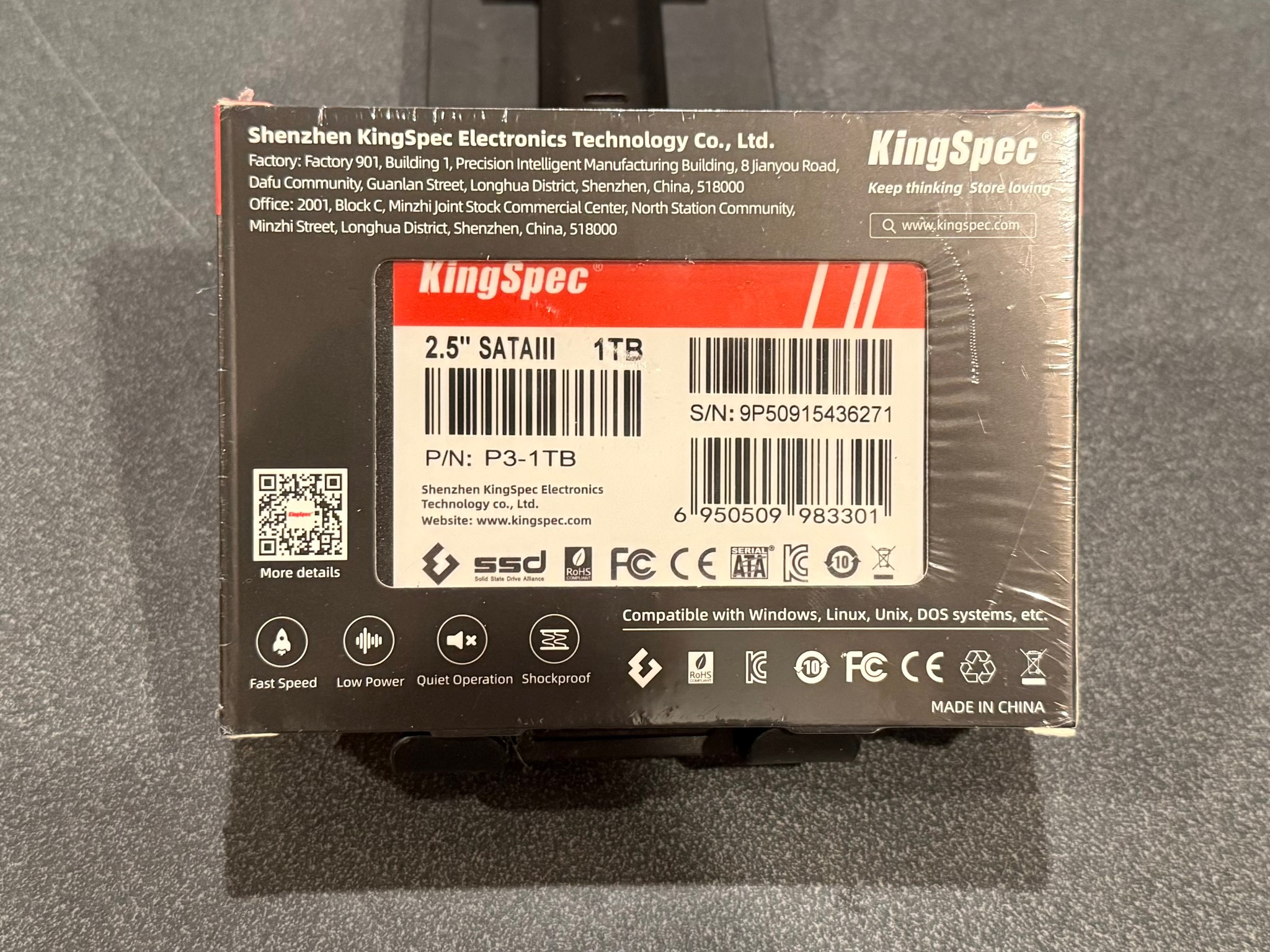 NEW SEALED 1TB SSD KingSpec P3