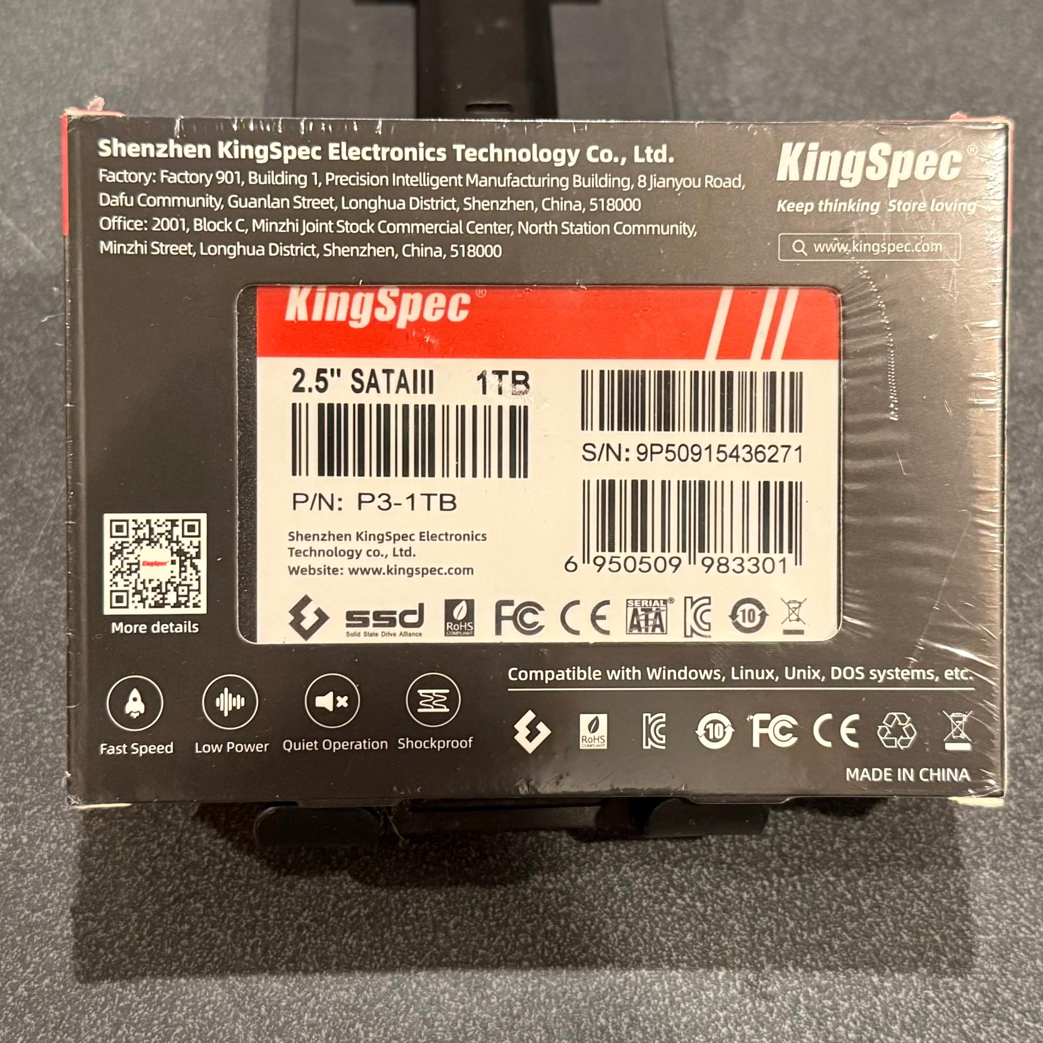 NEW SEALED 1TB SSD KingSpec P3