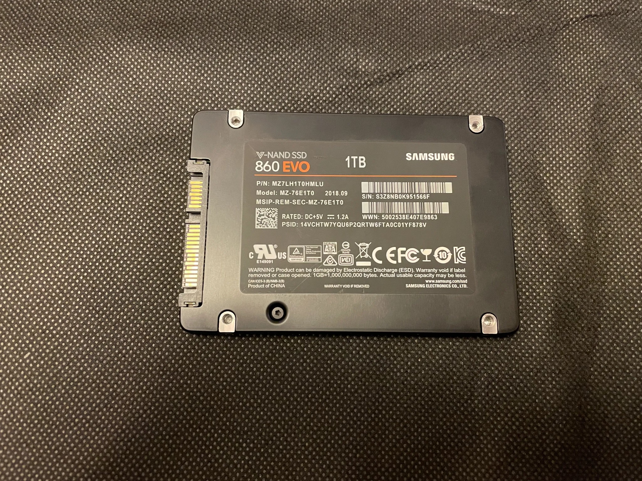 Samsung 1TB 860 EVO SATA III 2.5" Internal SSD ( See Seller Notes )