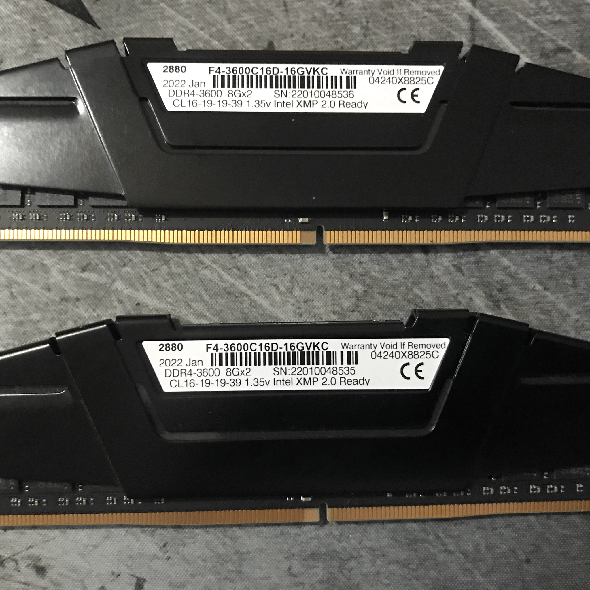 G.Skill Ripjaws V 16GB (8x2) DDR4 3600MHz CL16