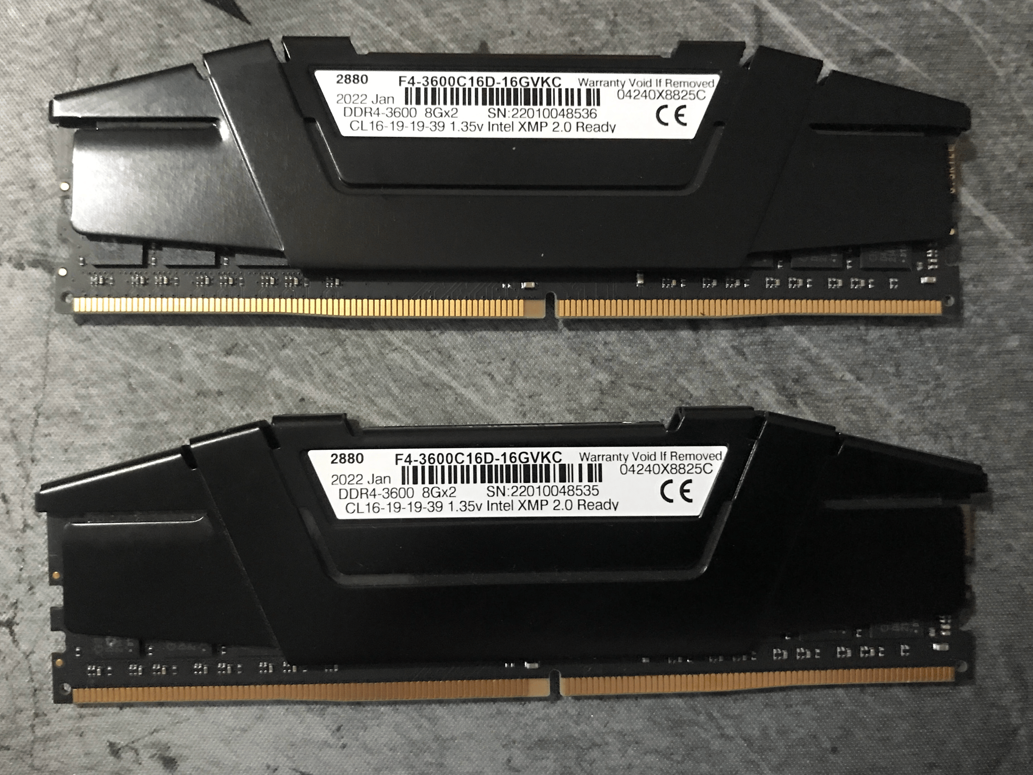 G.Skill Ripjaws V 16GB (8x2) DDR4 3600MHz CL16