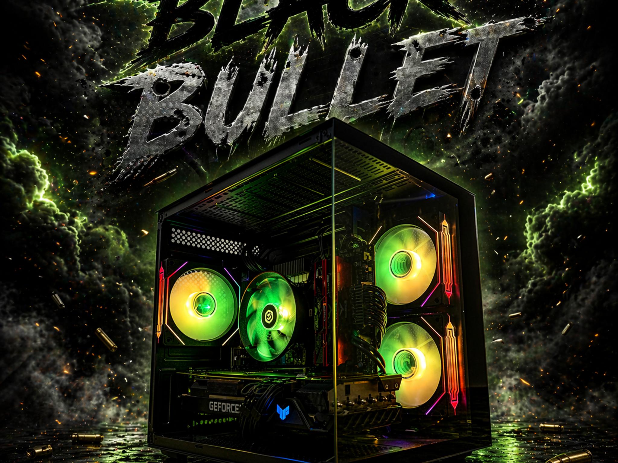 🖤🚄"Black Bullet"🚀🖤| 1080/1440p Gaming | RTX 4060 | i5 14400F | 32gb DDR5 | 2TB SSD | WiFi