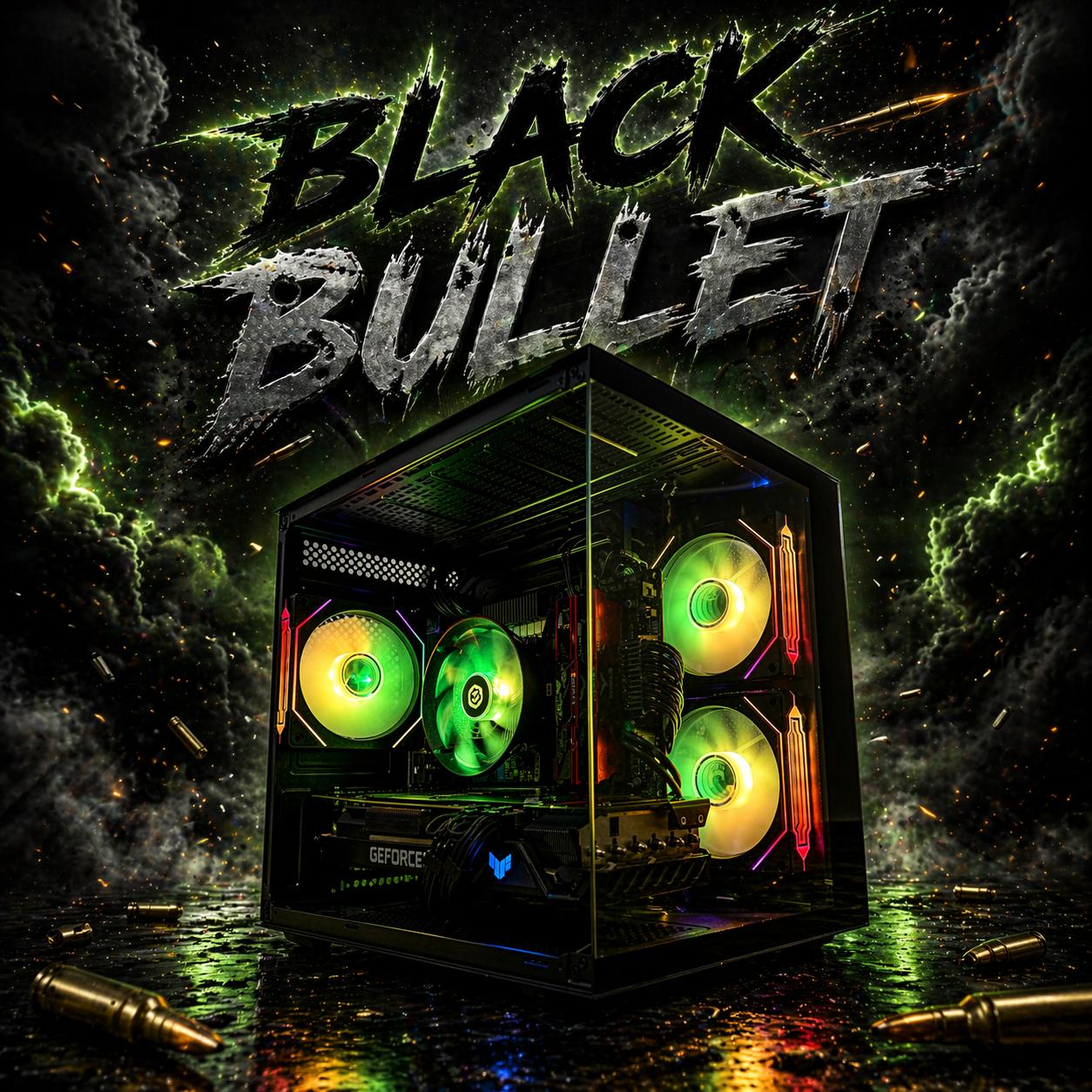 🖤🚄"Black Bullet"🚀🖤| 1080/1440p Gaming | RTX 4060 | i5 14400F | 32gb DDR5 | 2TB SSD | WiFi