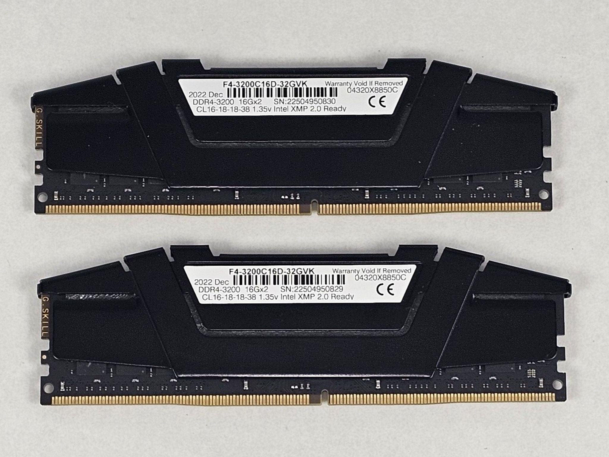 32GB DDR4 (2x16GB) CL16 3200MT/s G.Skill Ripjaws V