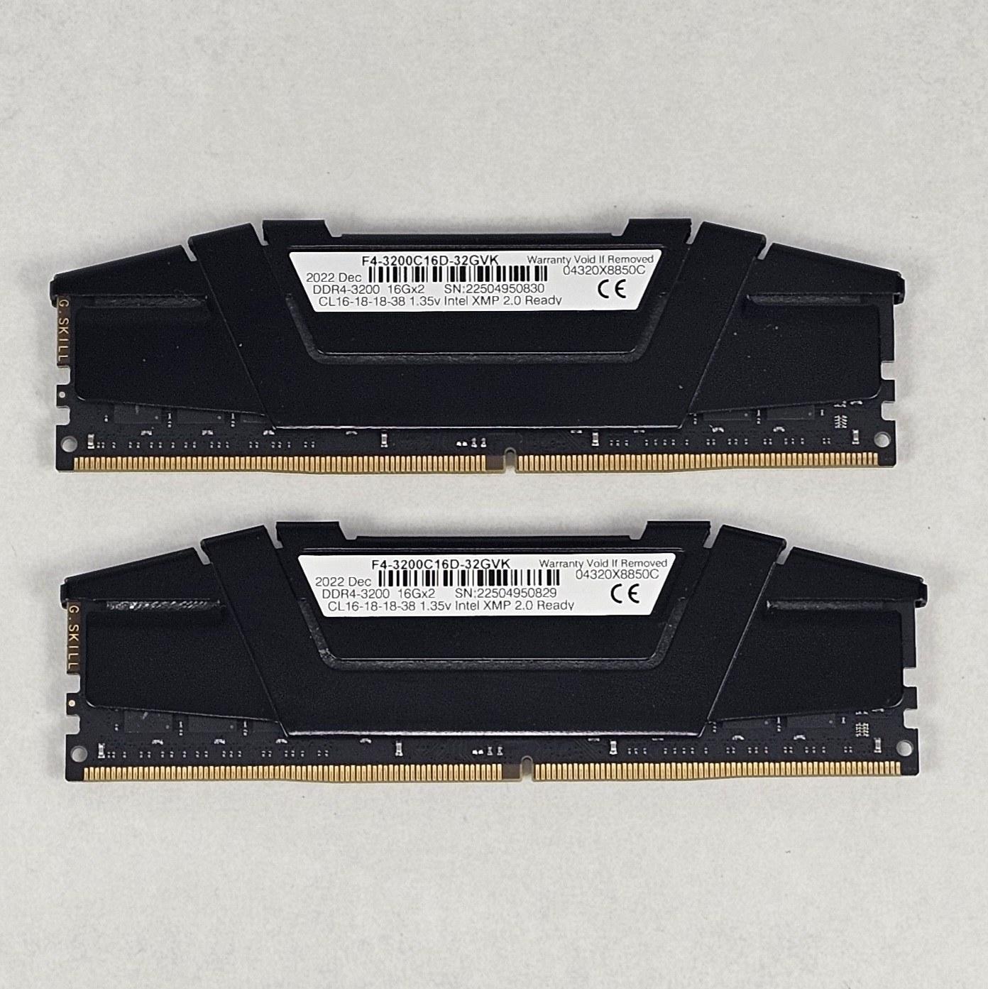 32GB DDR4 (2x16GB) CL16 3200MT/s G.Skill Ripjaws V