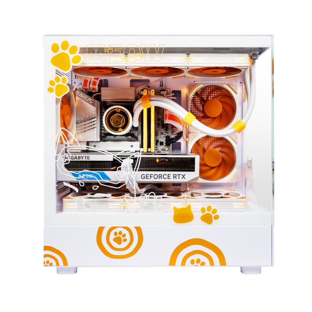 SEGOTEP Frozen 360 Meow Orange ARGB Desktop AIO Liquid CPU Cooler Orange Color