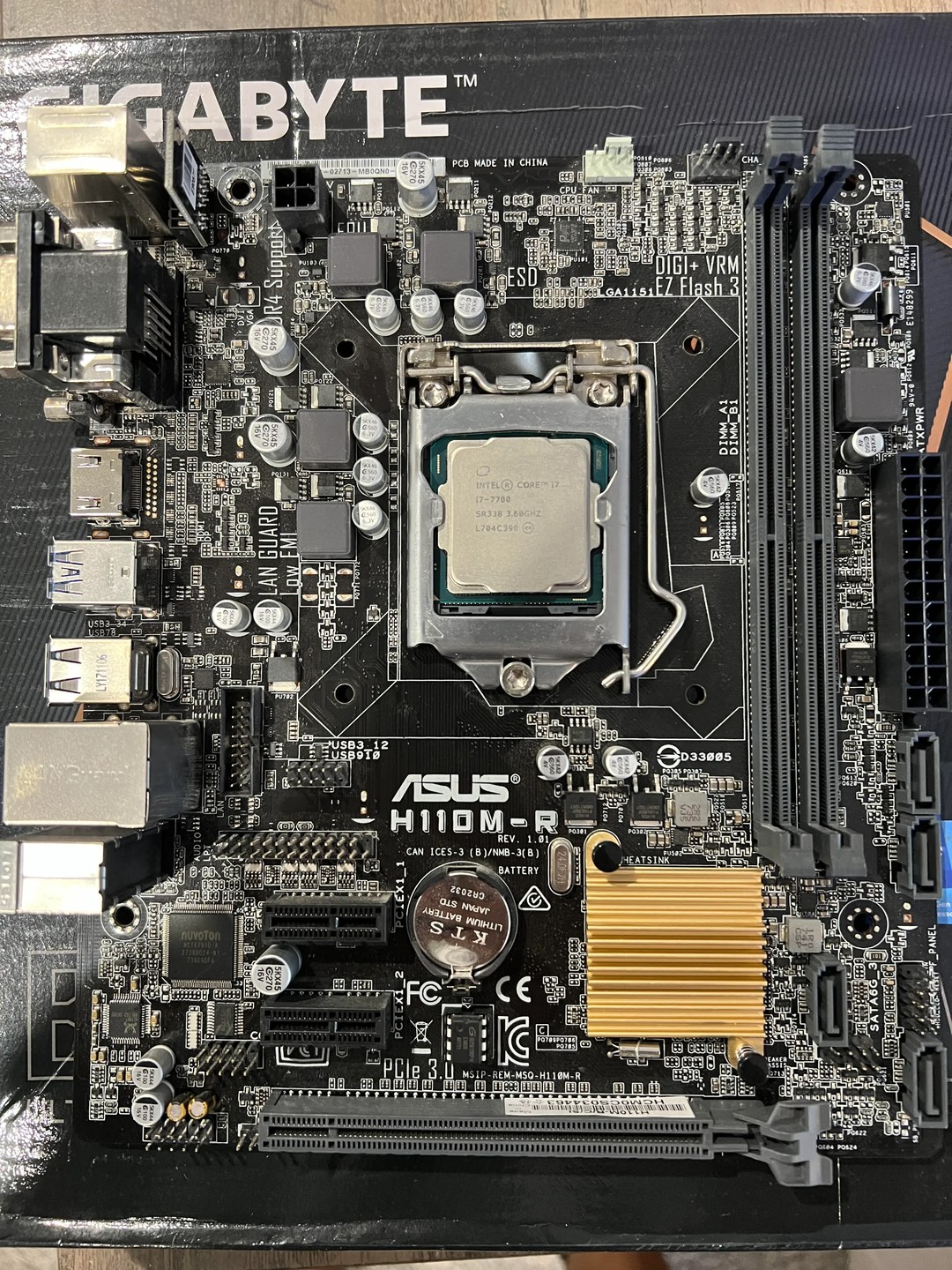 Asus H110M-R Motherboard/Intel i7 7700 Combo | Jawa