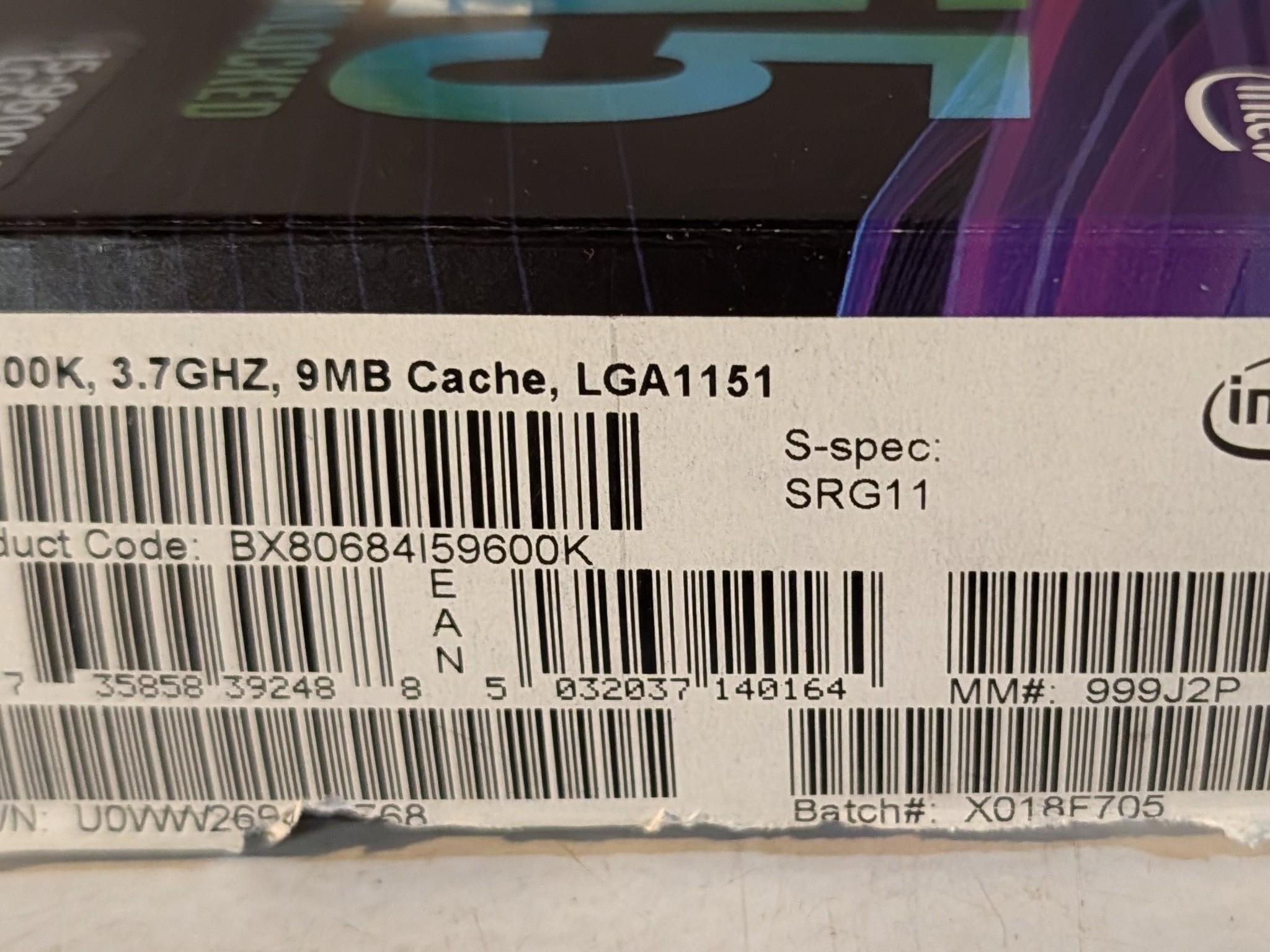 Intel Core i5-9600K
