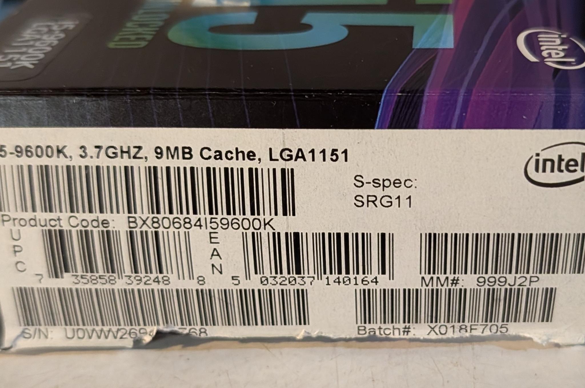 Intel Core i5-9600K