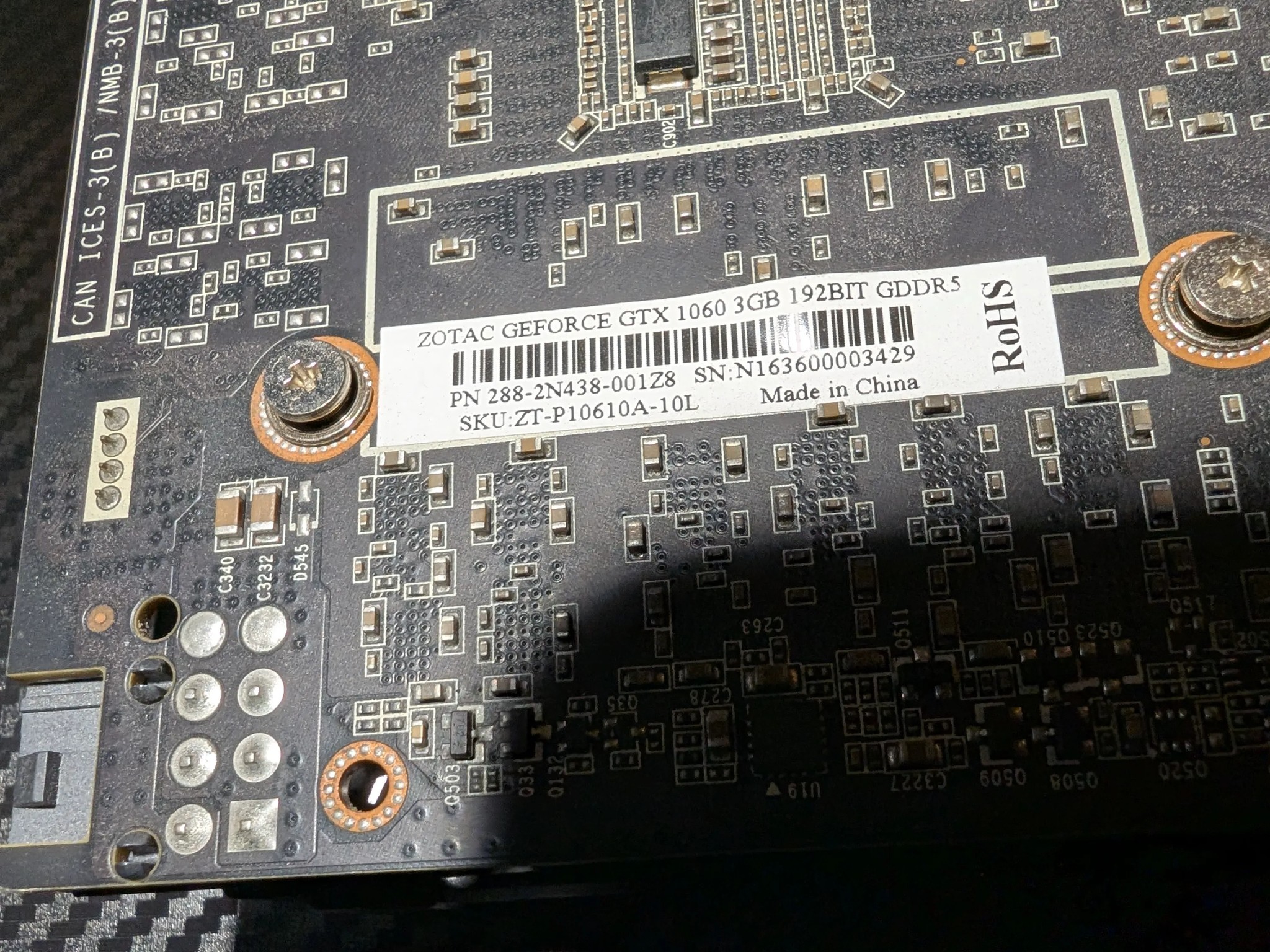 Zotac Nvidia GTX 1060 3gb