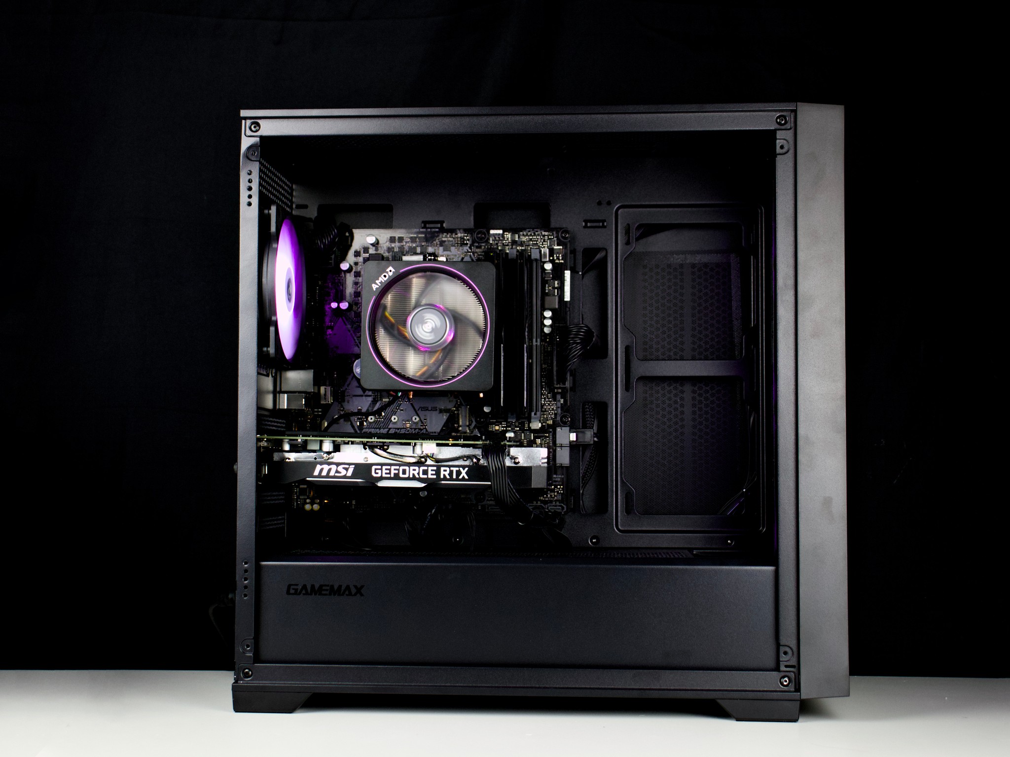 🟣⚫ - Budget Gaming PC – RTX 2060, Ryzen 5 2600, 16GB RAM, 512GB SSD - WiFi/BlueTooth - ⚫🟣