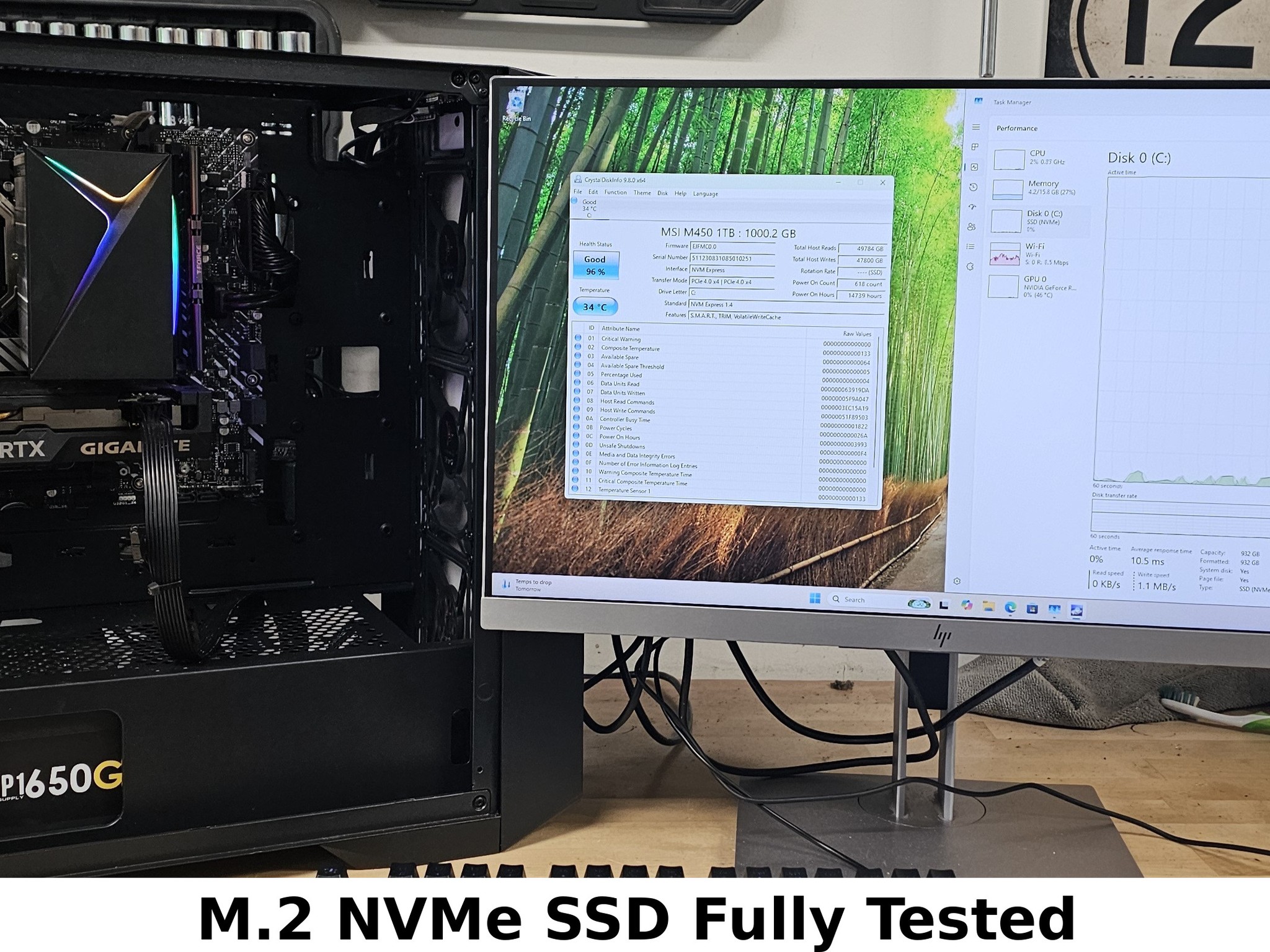 1TB NVMe M.2 SSD MSI Spatium M450