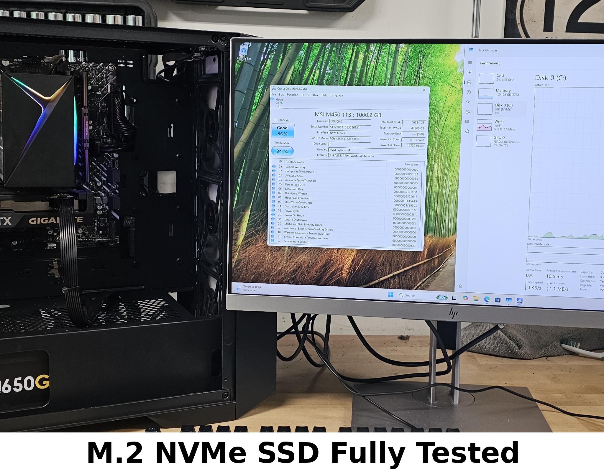 1TB NVMe M.2 SSD MSI Spatium M450