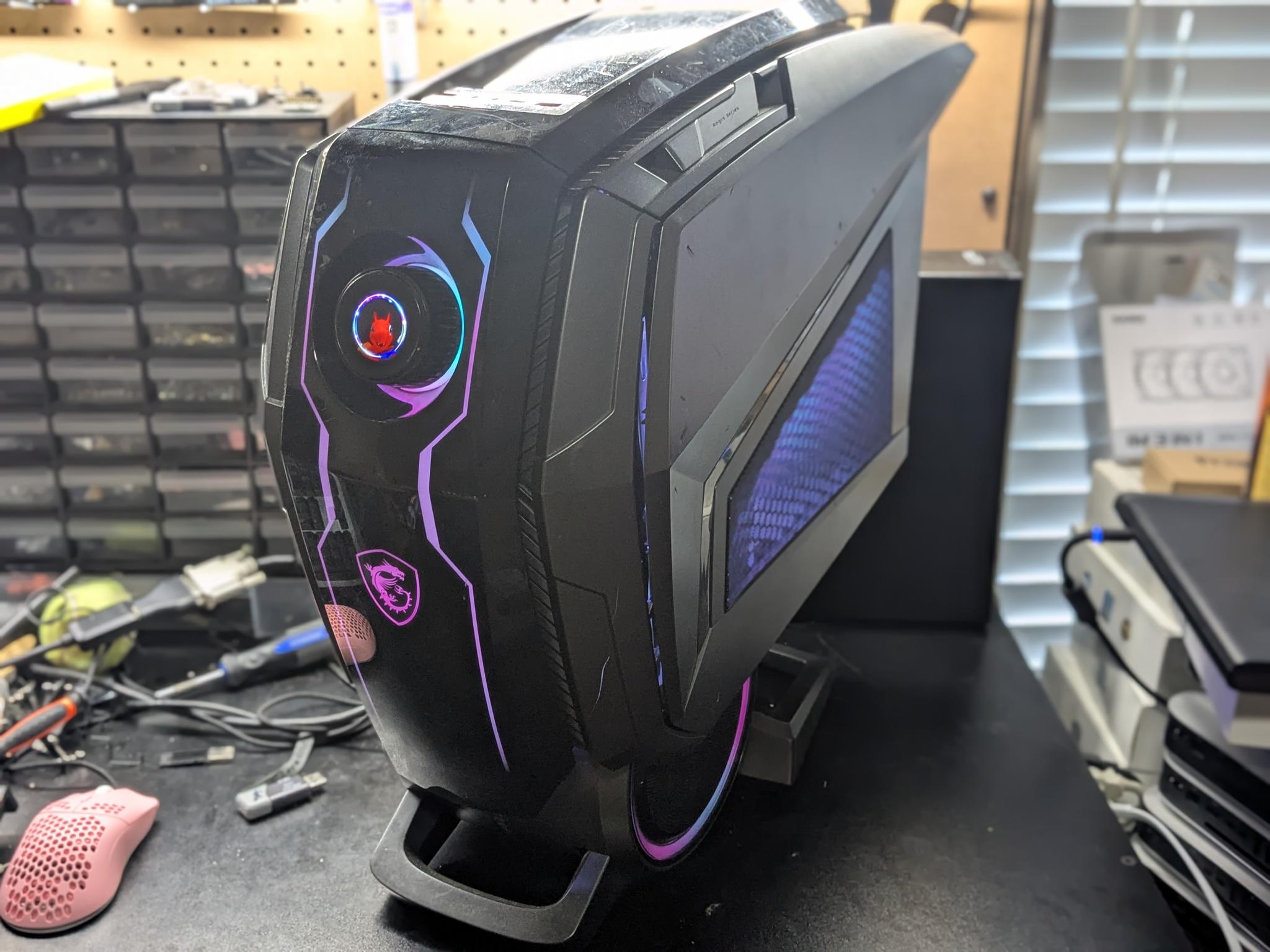 MSI MEG Aegis Ti5 Case and SFX Power Supply - Super Unique - Poor Condition