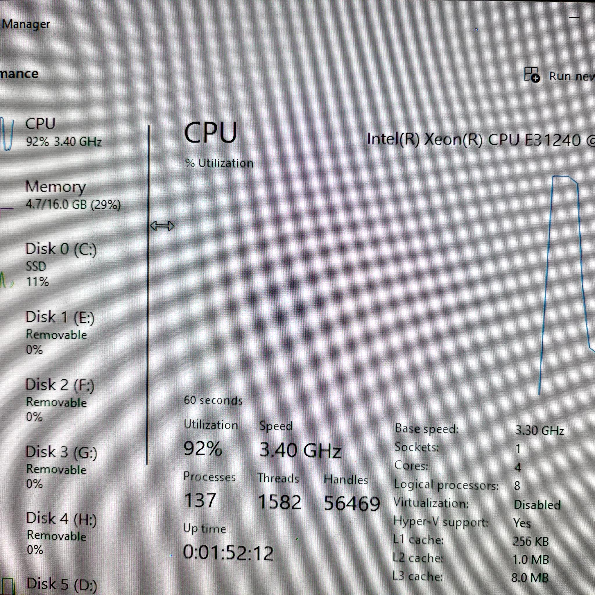 XeonE3 1240/RX580 8gb Gaming PC Computer 