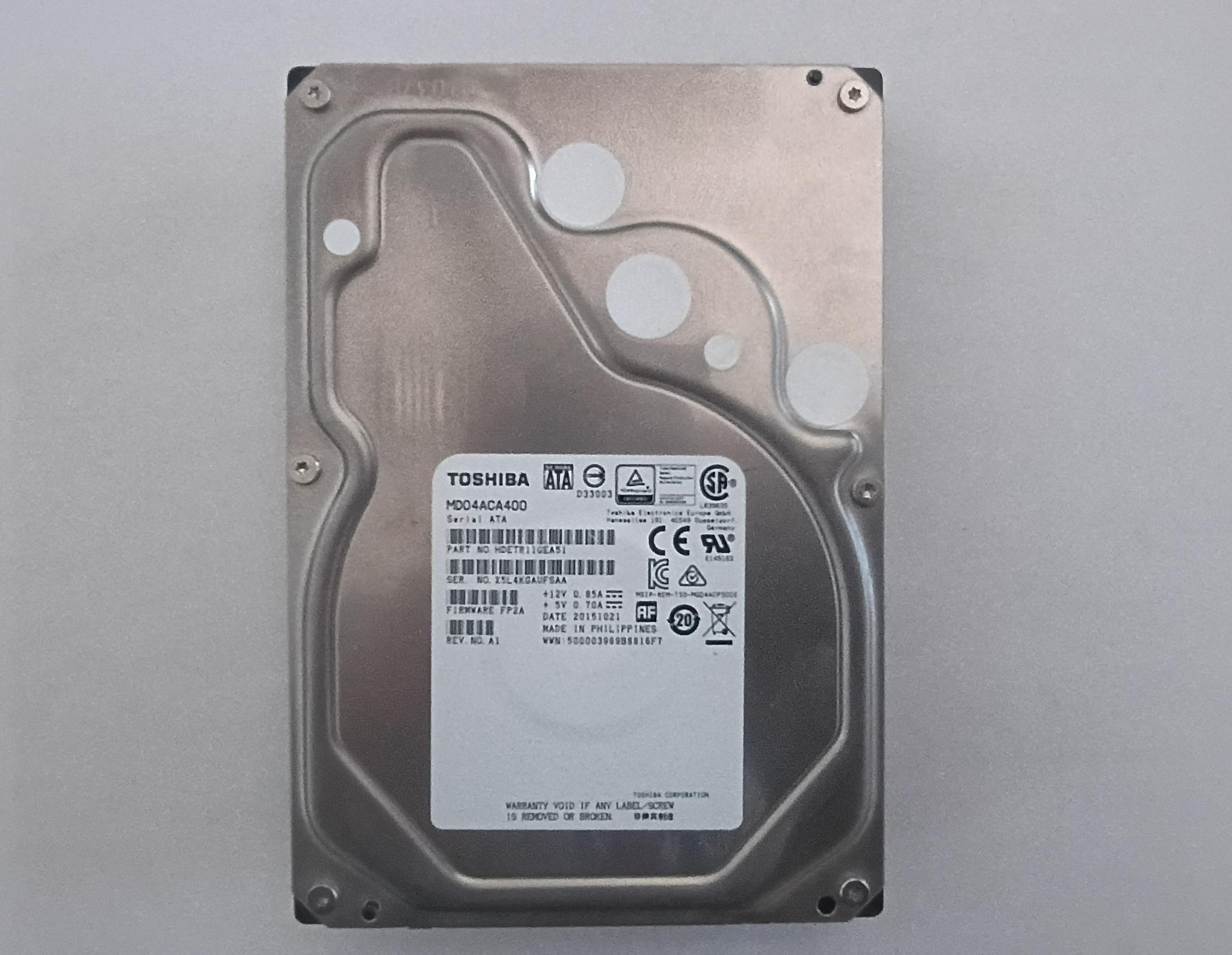 新品 東芝 4TB HDD MD04ACA400 3.5インチ 内蔵用 Toshiba MD04ACA400 4TB 3.5