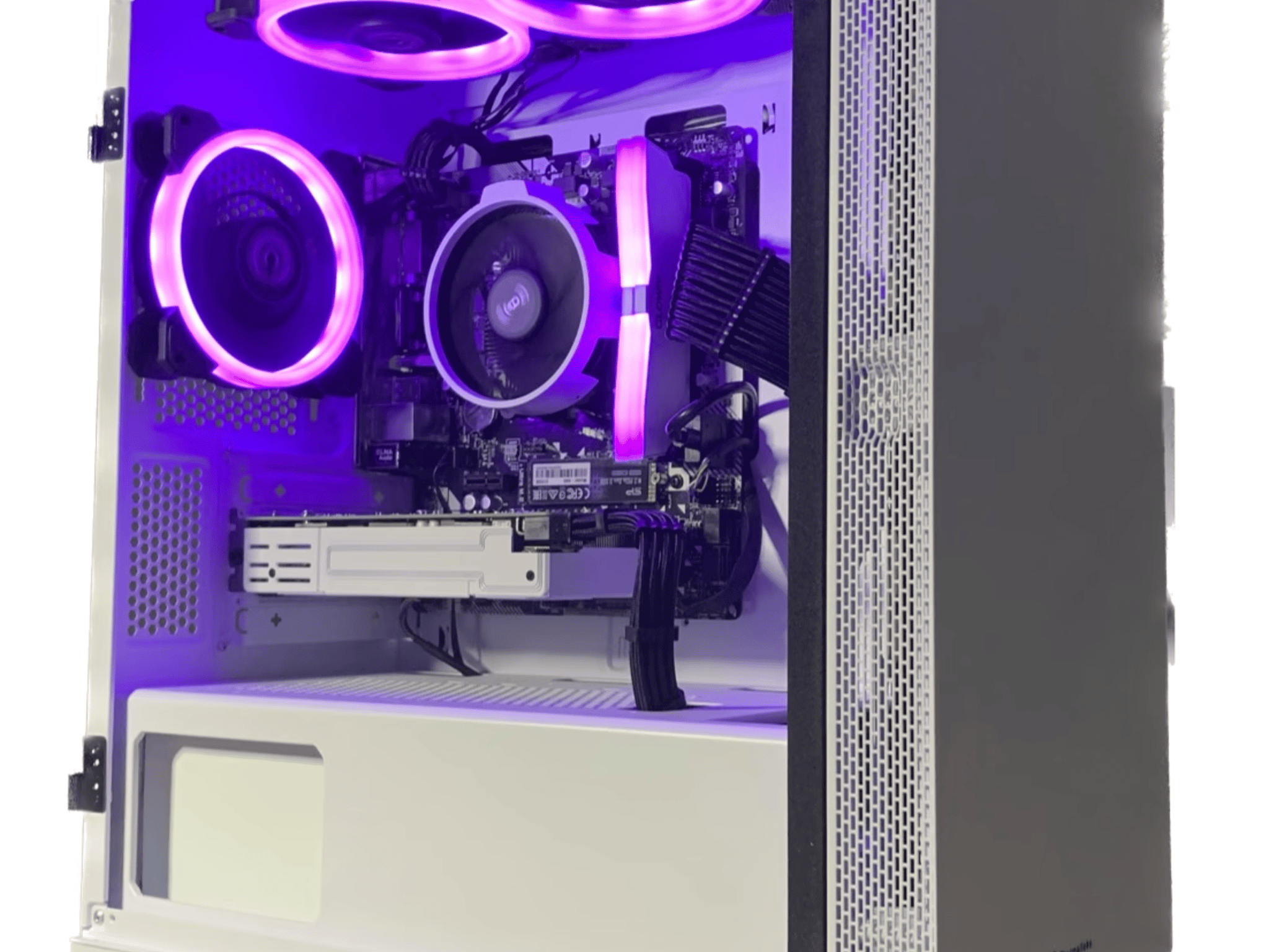 Budget White/Black Gaming PC (Ryzen 5 3400g + RX 5500 4GB) 