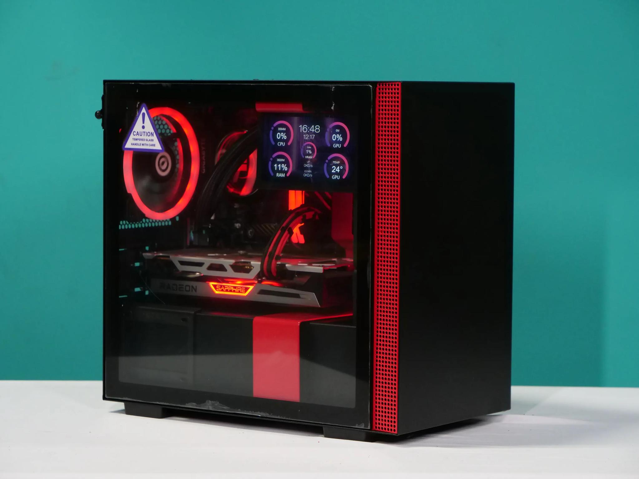 UCW Ready to Play "Seeing Red" ITX Build (Ryzen 5-5600x + RX 6600XT 8gb + 32gb RAM) Free Shipping!