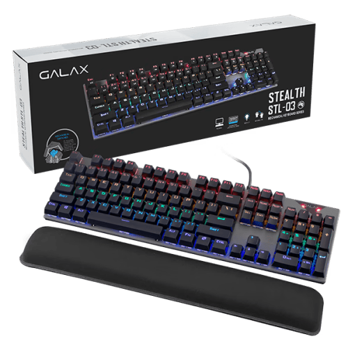 BNIB Galax STL-03 Mechanical RGB Gaming Keyboard, Blue Switches, Black