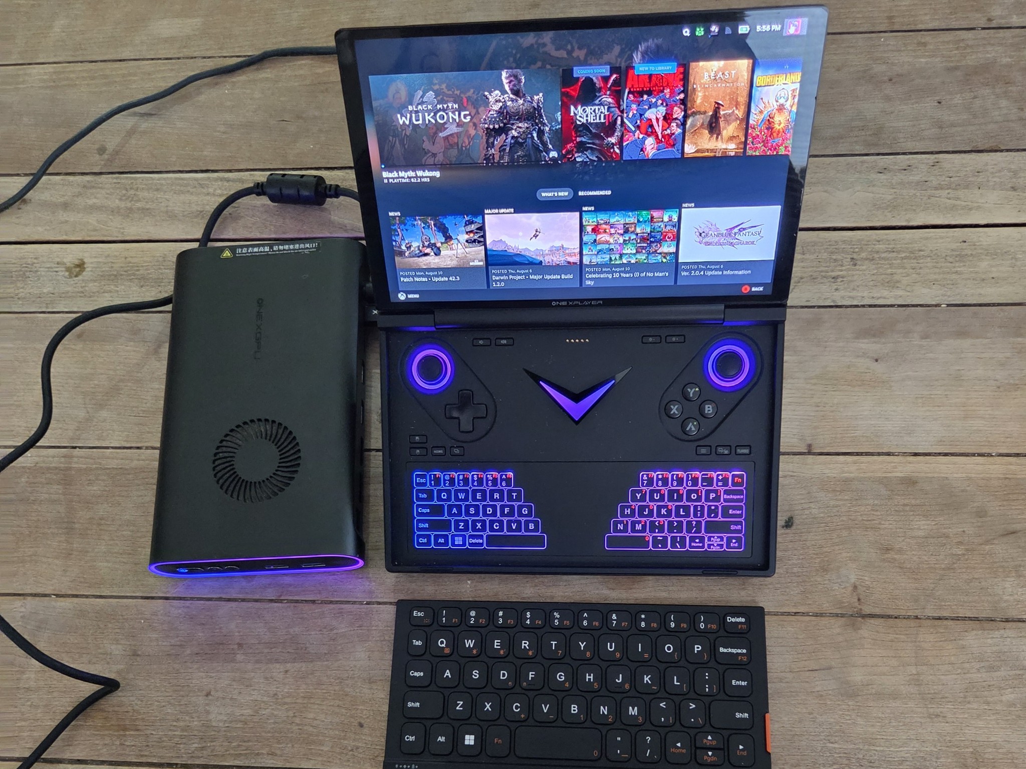 ONEXPLAYER G1 (8840U / 780M) + ONEXPLAYER EGPU (7600M XT / 8GB)