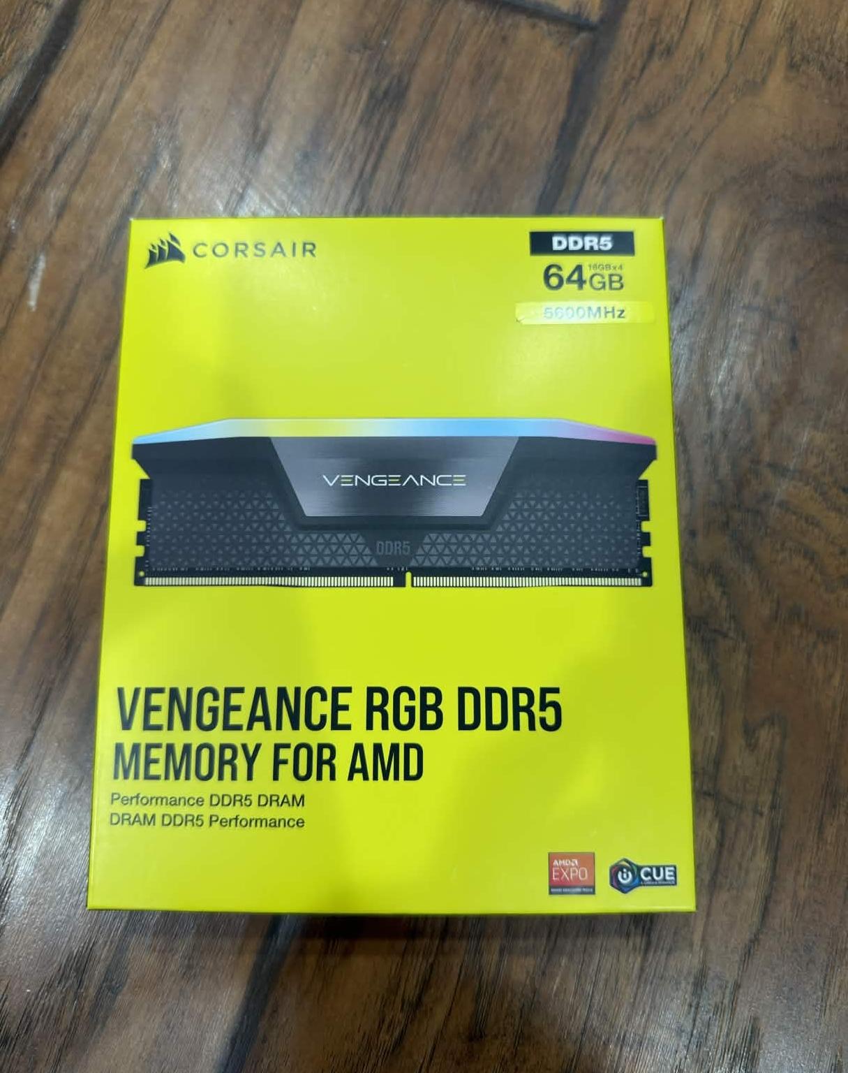 4x16gb Corsair Vengeance AMD Ram (CMH64GX5M4B5600Z36)