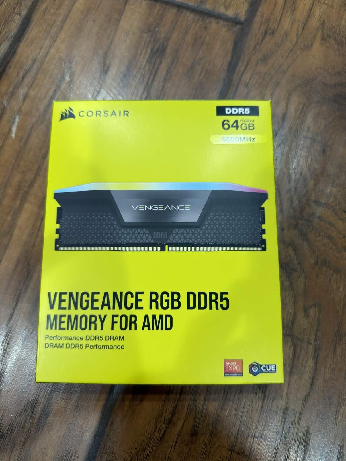 4x16gb Corsair Vengeance AMD Ram (CMH64GX5M4B5600Z36)
