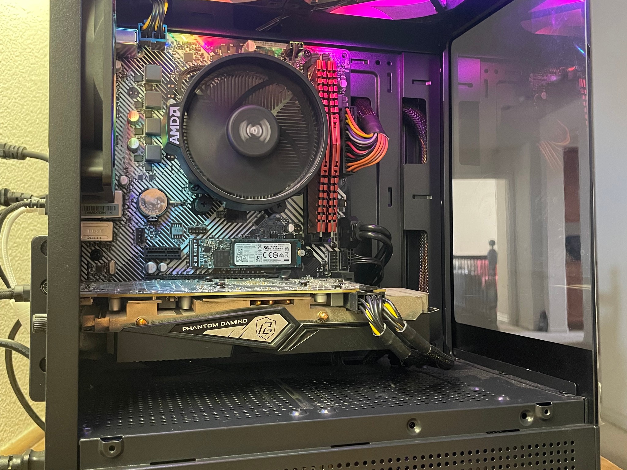 ⚫️”Black RGB PC”🌈 -R5 1600-RX580-16GB-