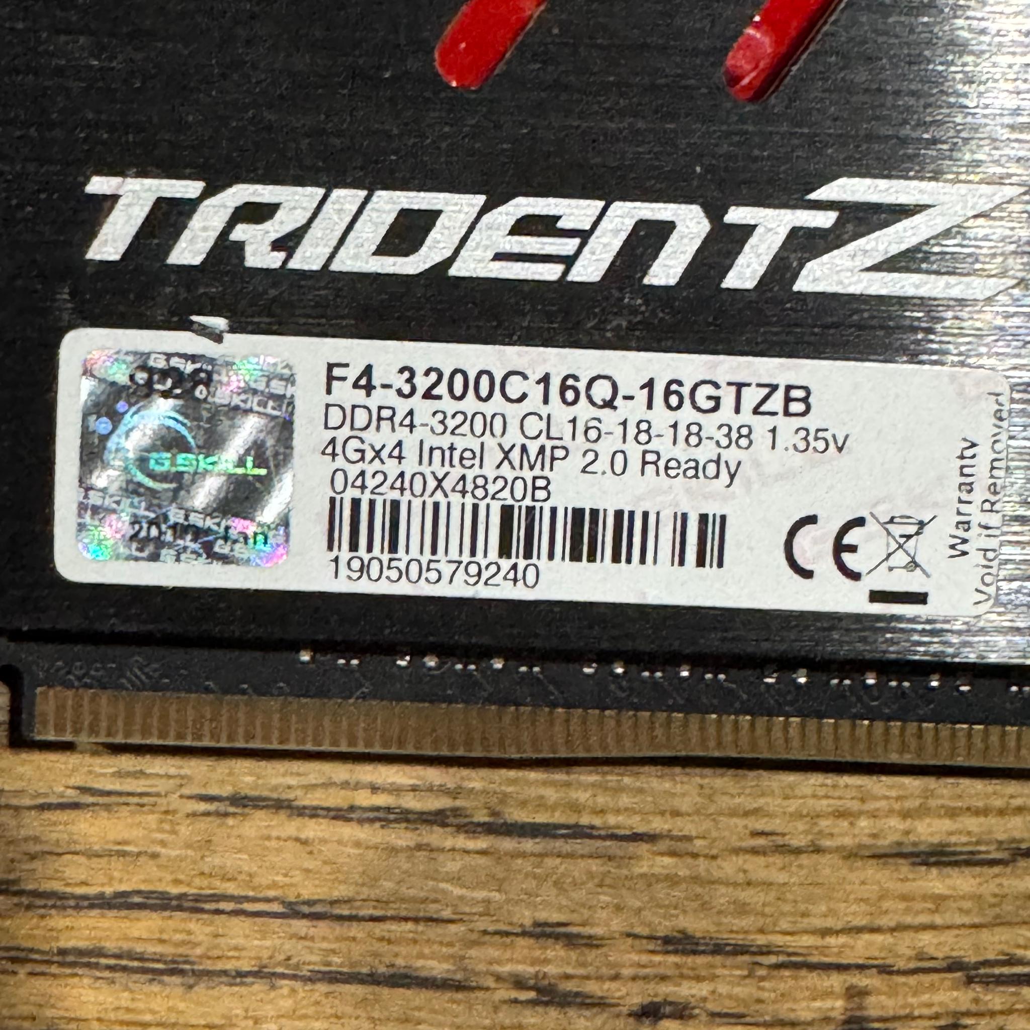 G.Skill Trident Z DDR4-3200 16GB 4x4 CL16