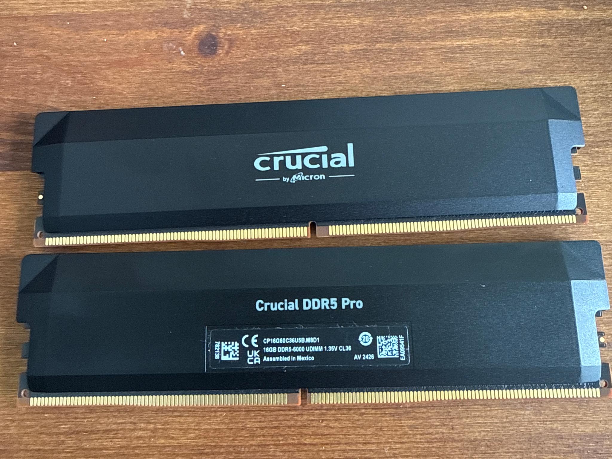Crucial DDR5-6000 32GB (2X16GB) CL36
