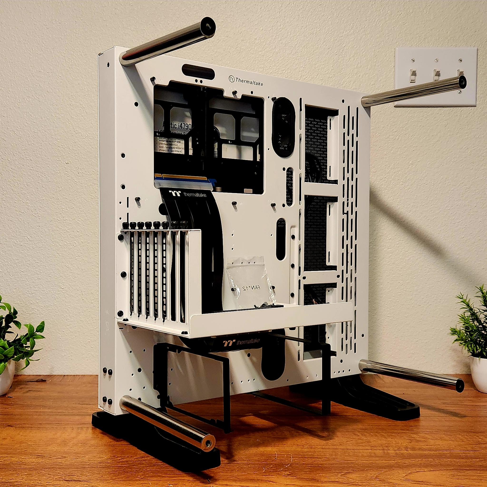 Thermaltake Core P3 Snow Case | Panoramic | Wall Mountable | ATX | PCIE 4.0 Riser Cable Included
