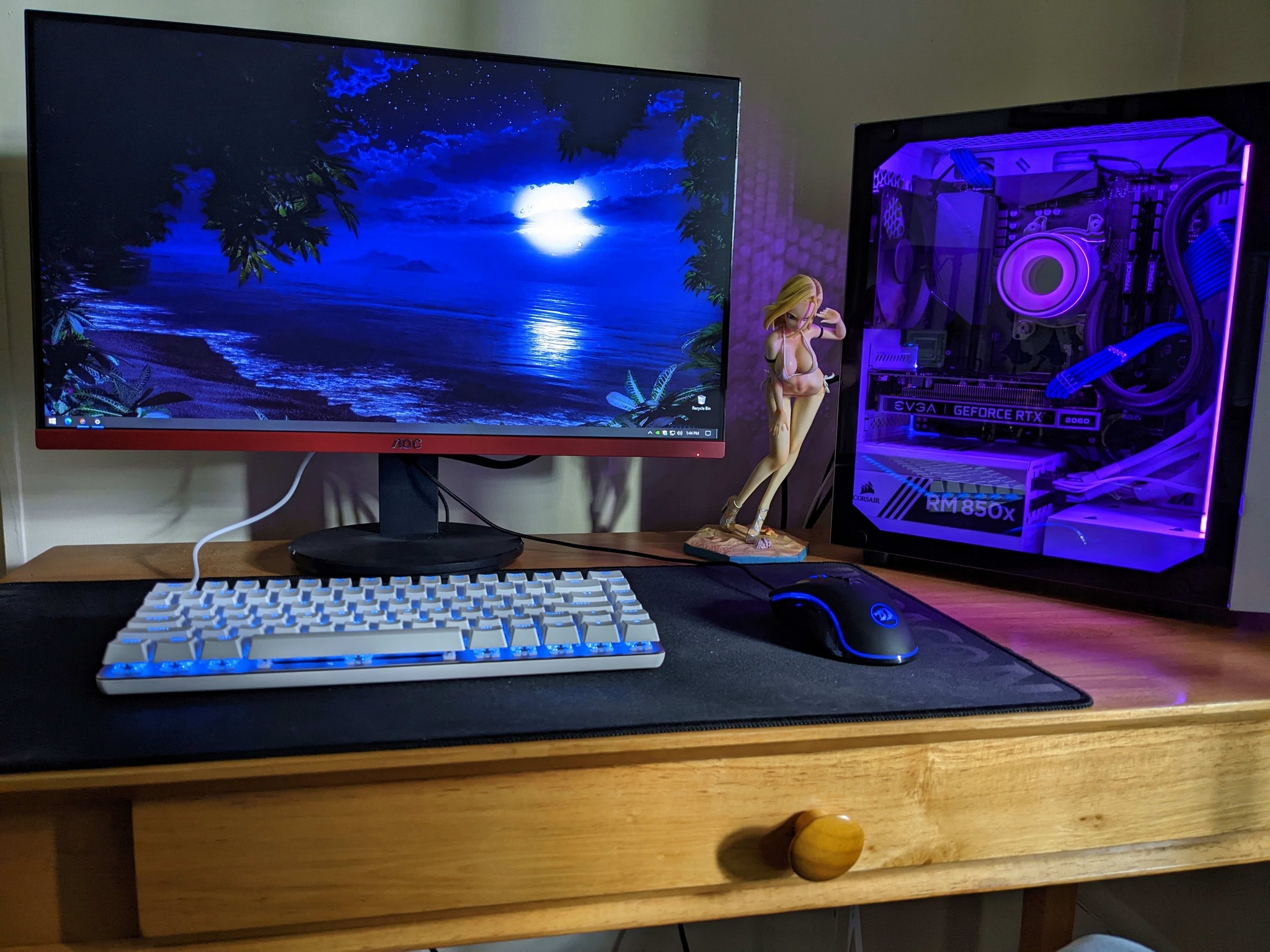 "Blue Ice": Ryzen 7 5800X | EVGA RTX 2060 KO Ultra | 500GB + 1TB NVMe SSDs | 32GB 3600MHz CL18 RAM