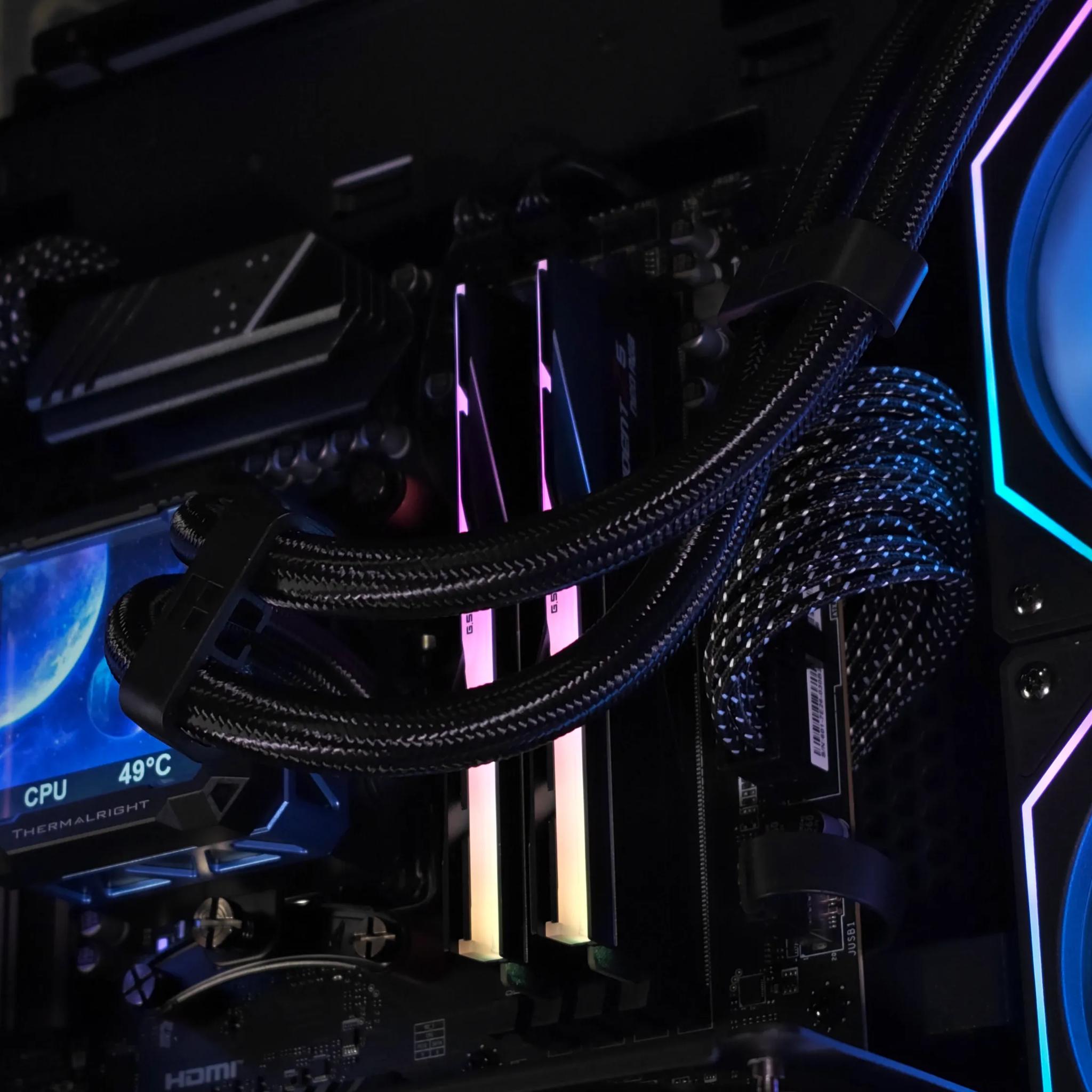 (NO GPU), Ryzen 9800X3D, 2TB NVMe, 32GB DDR5, 1050W PSU Gaming PC