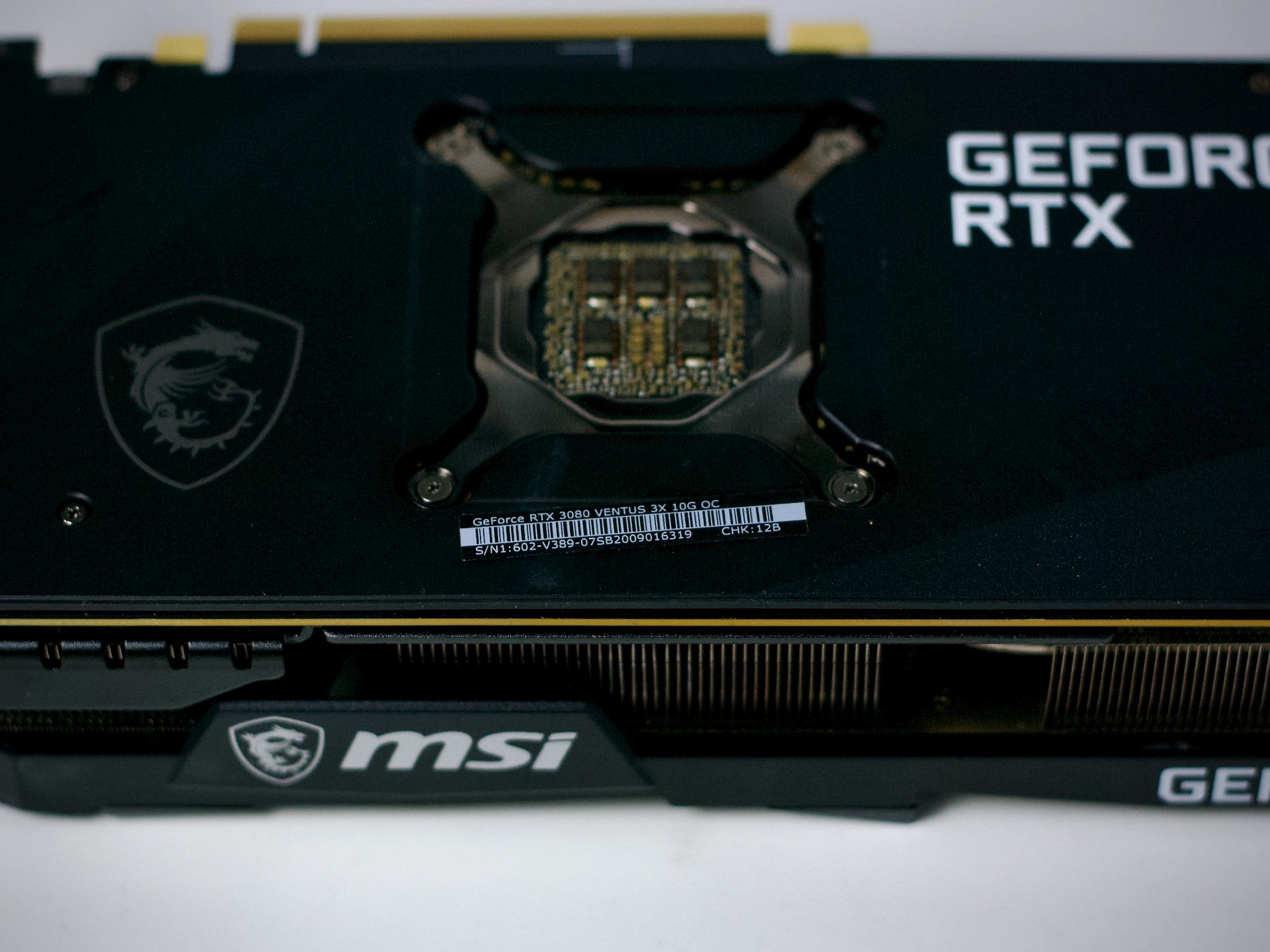 MSI GeForce RTX 3080 VENTUS 3X 10G OC - No Display