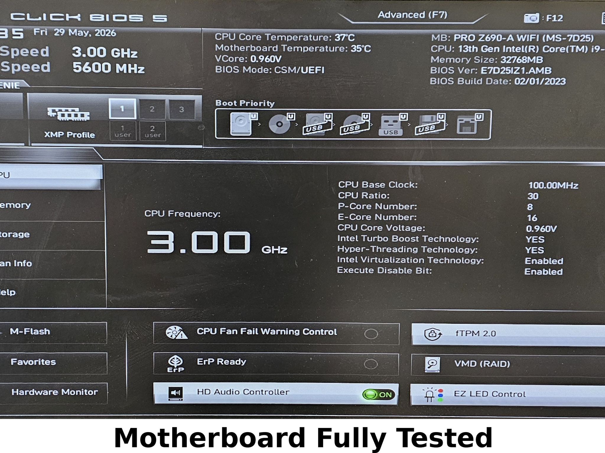 MSI PRO Z690-A WIFI DDR5 LGA1700 ATX Motherboard