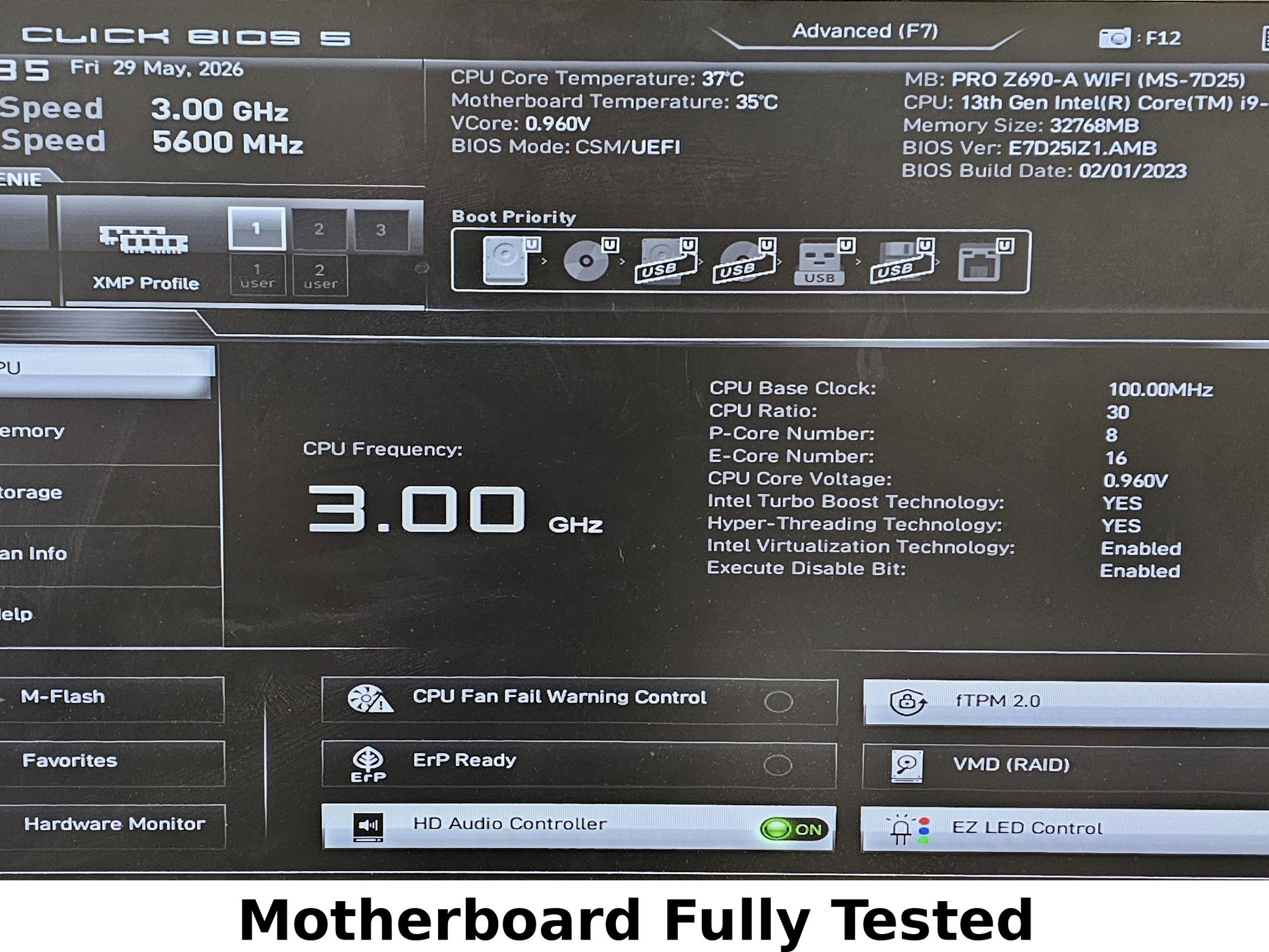 MSI PRO Z690-A WIFI DDR5 LGA1700 ATX Motherboard