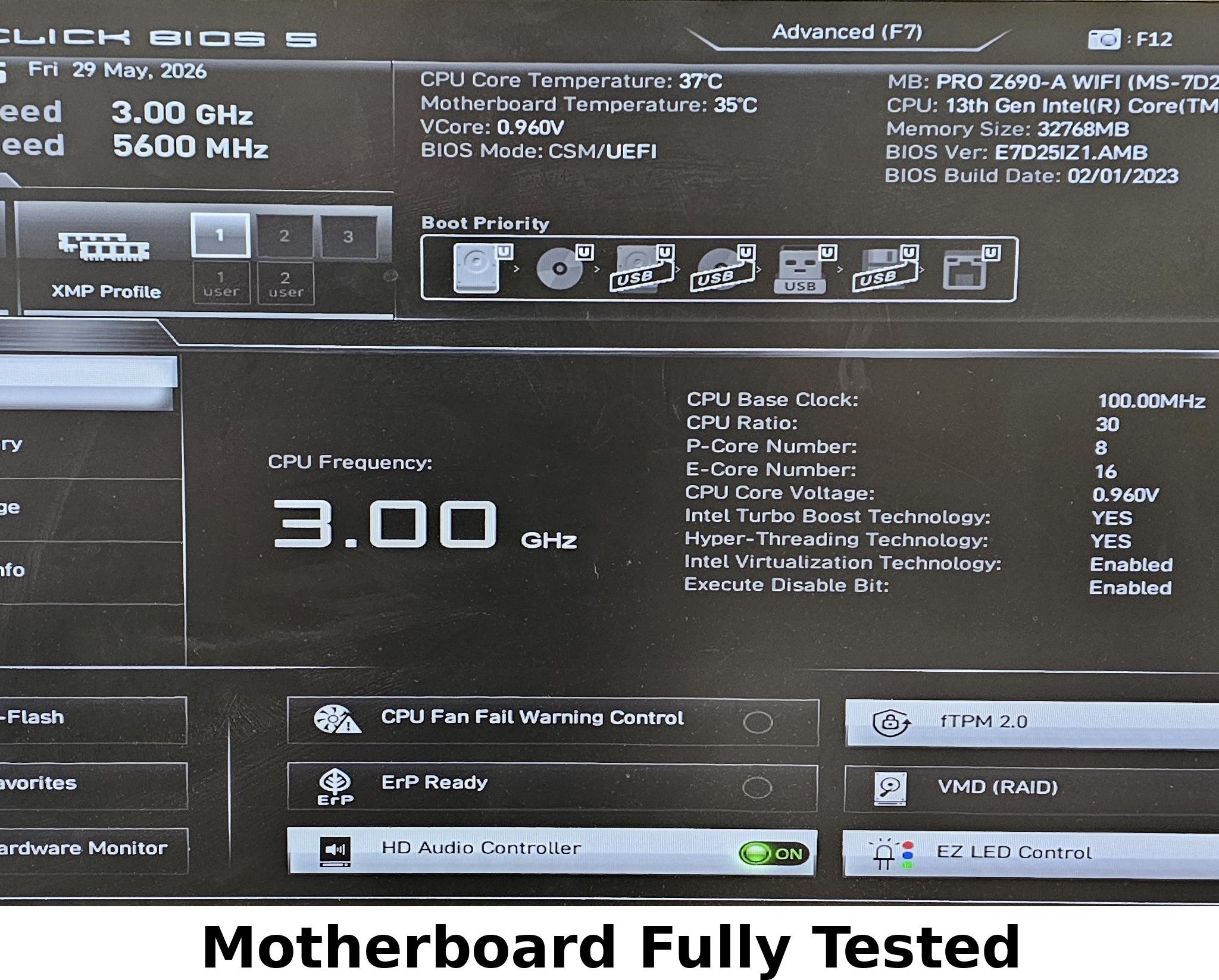MSI PRO Z690-A WIFI DDR5 LGA1700 ATX Motherboard