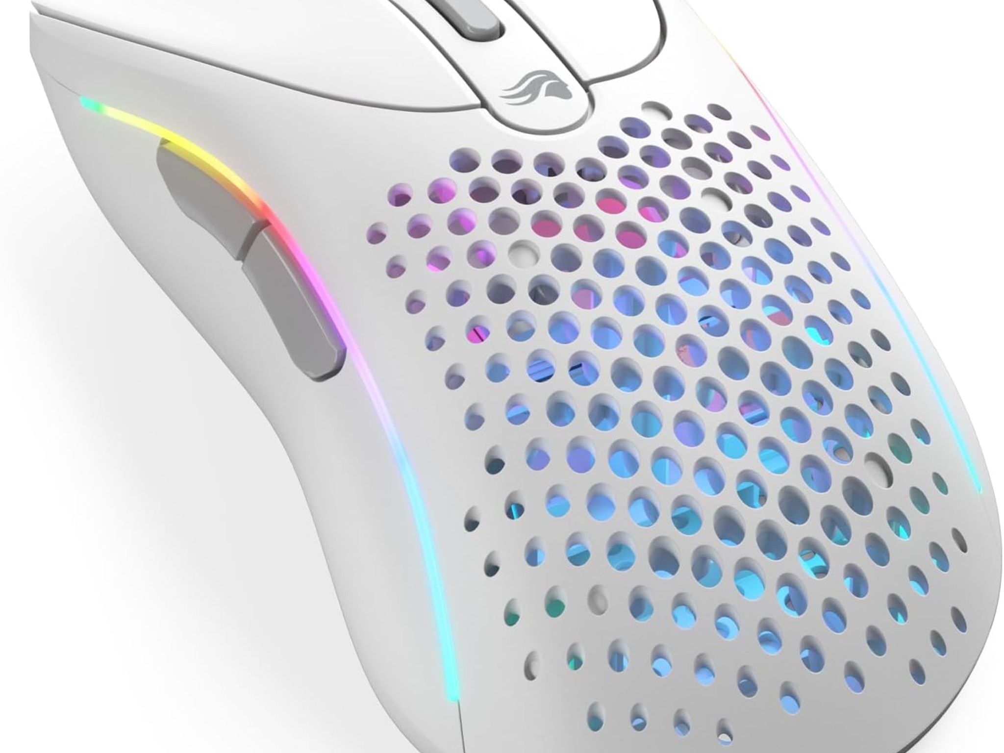 Glorious Gaming - D 2 Wireless Ergonomic Mouse, Superlight 66g (White)