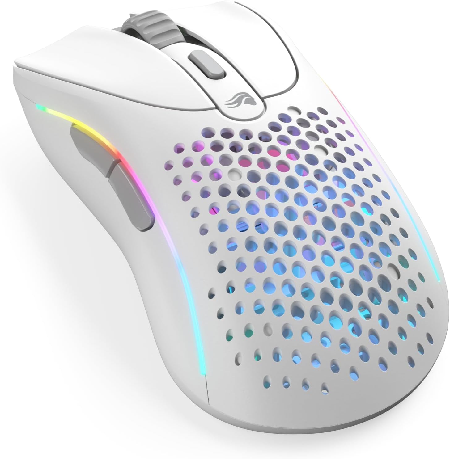 Glorious Gaming - D 2 Wireless Ergonomic Mouse, Superlight 66g (White)