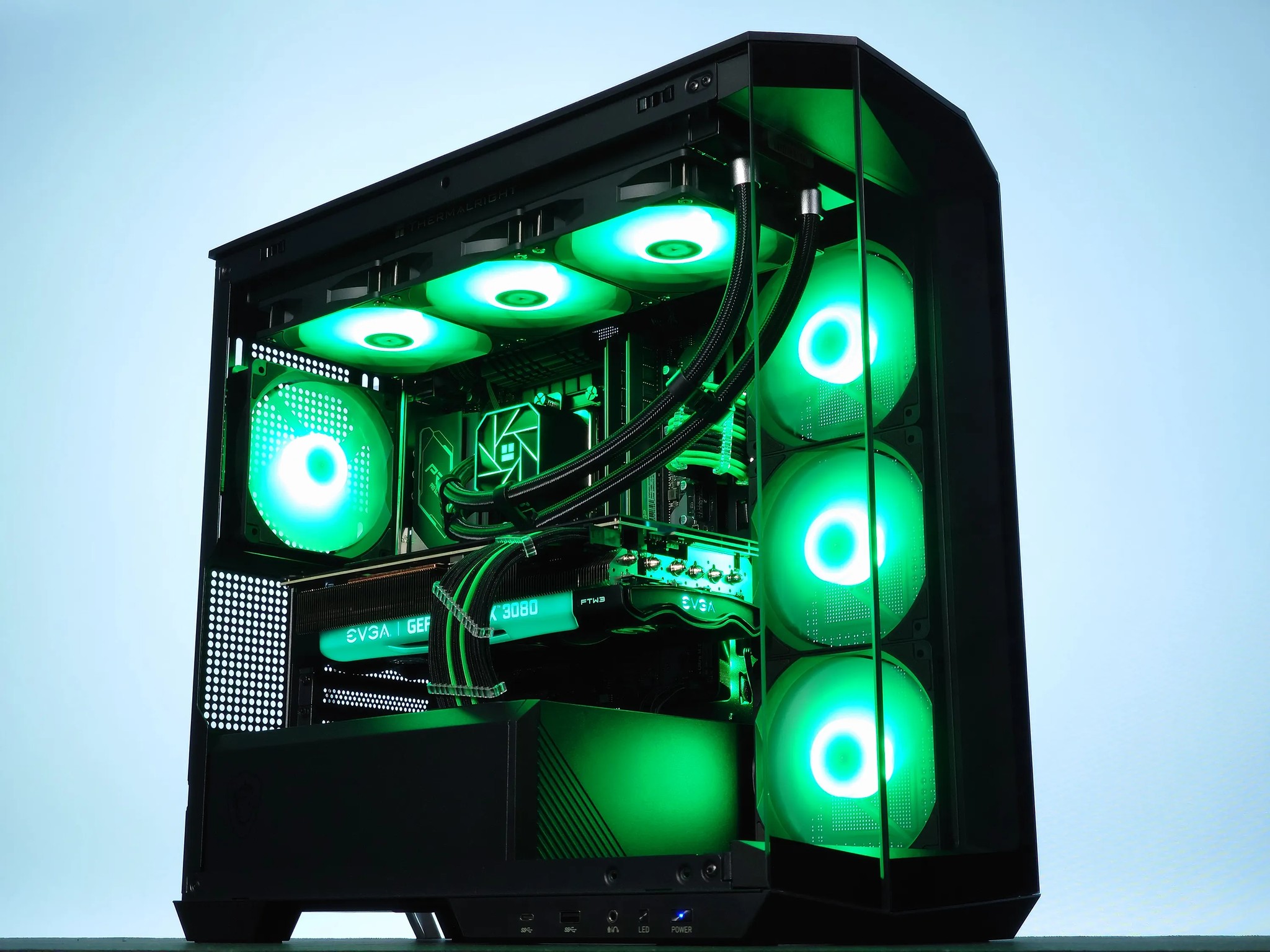 💚🖤Liquid Cooled Gaming PC❇️Nvidia RTX 3080 10GB❇️Intel i7 12700KF 12 core❇️32GB DDR4❇️1TB NVME
