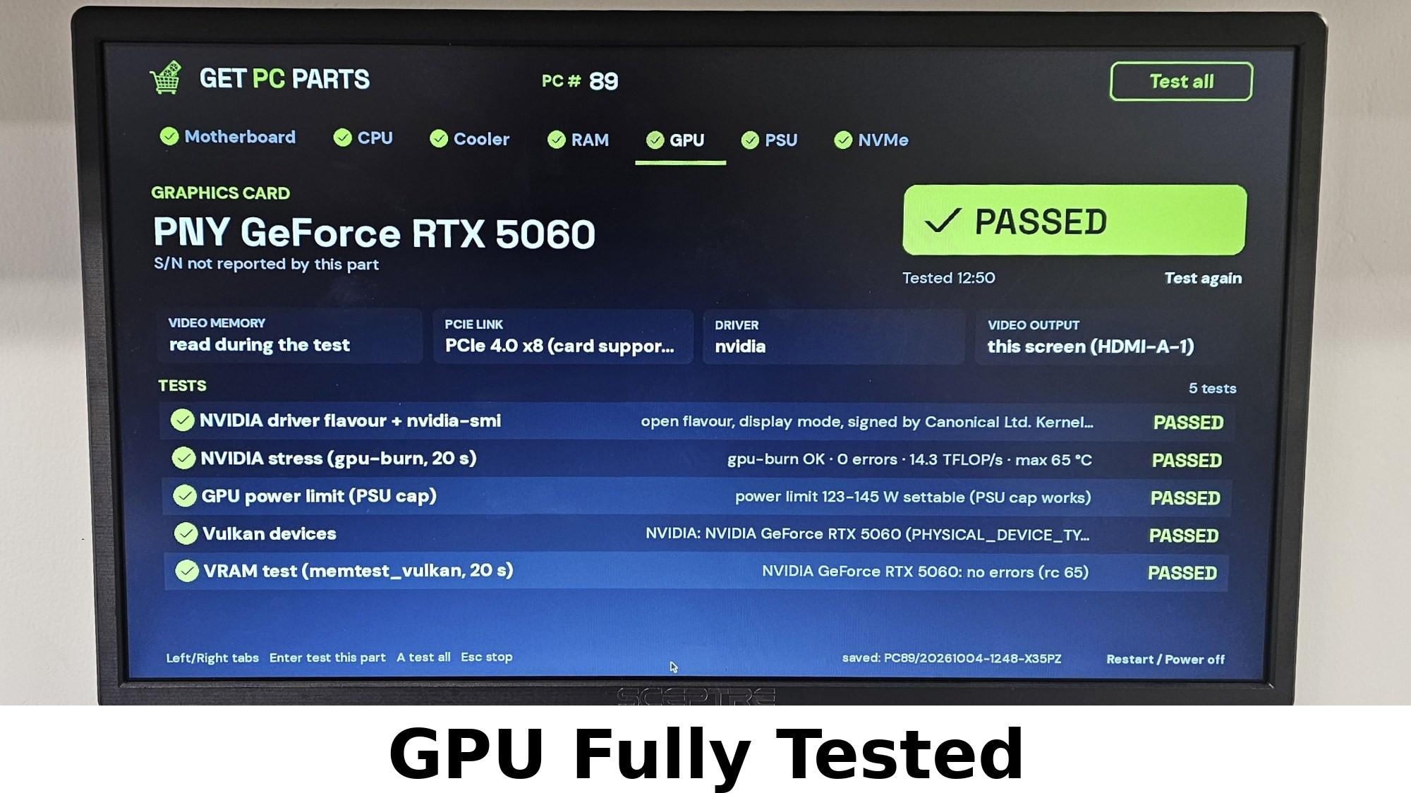 RTX 5060 PNY 8GB