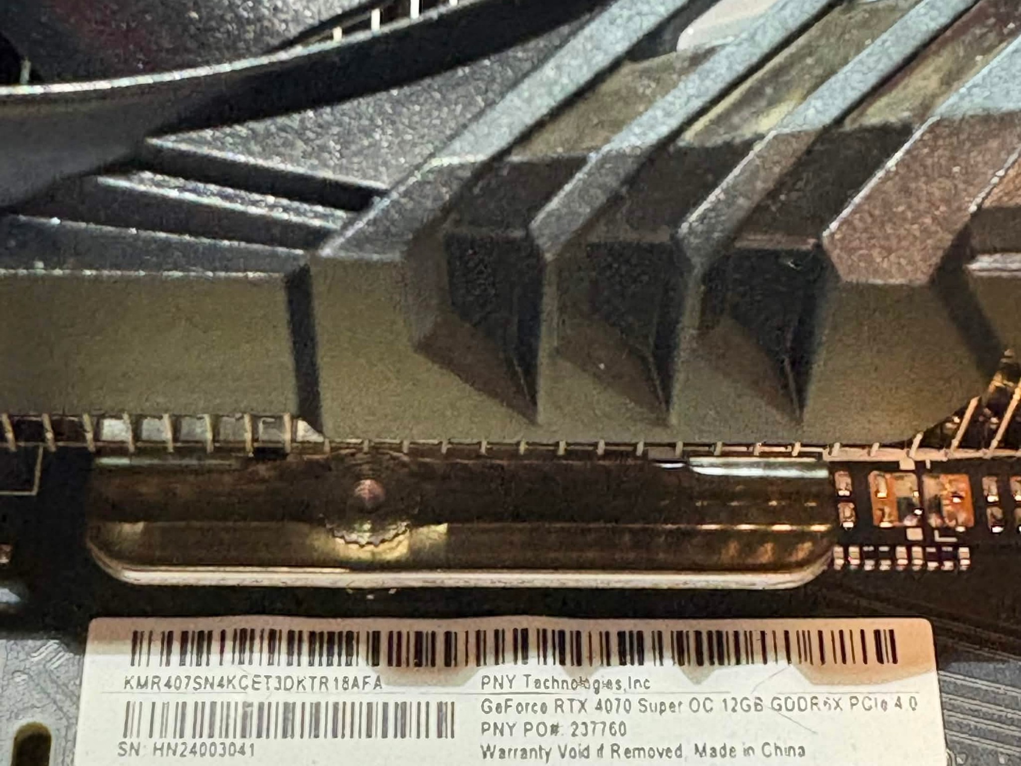 PNY RTX 4070 Super XLR8 Gaming OC 12GB