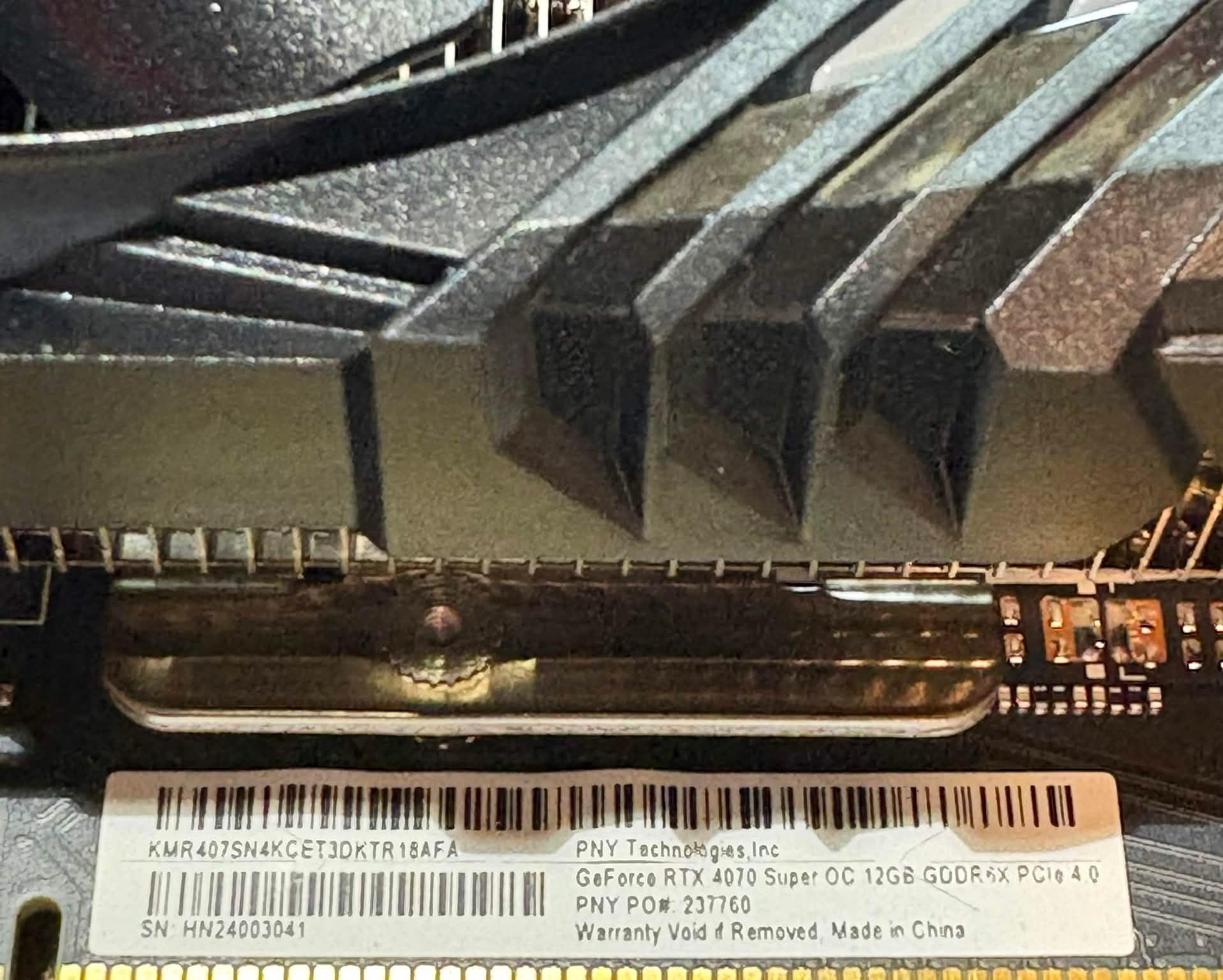 PNY RTX 4070 Super XLR8 Gaming OC 12GB