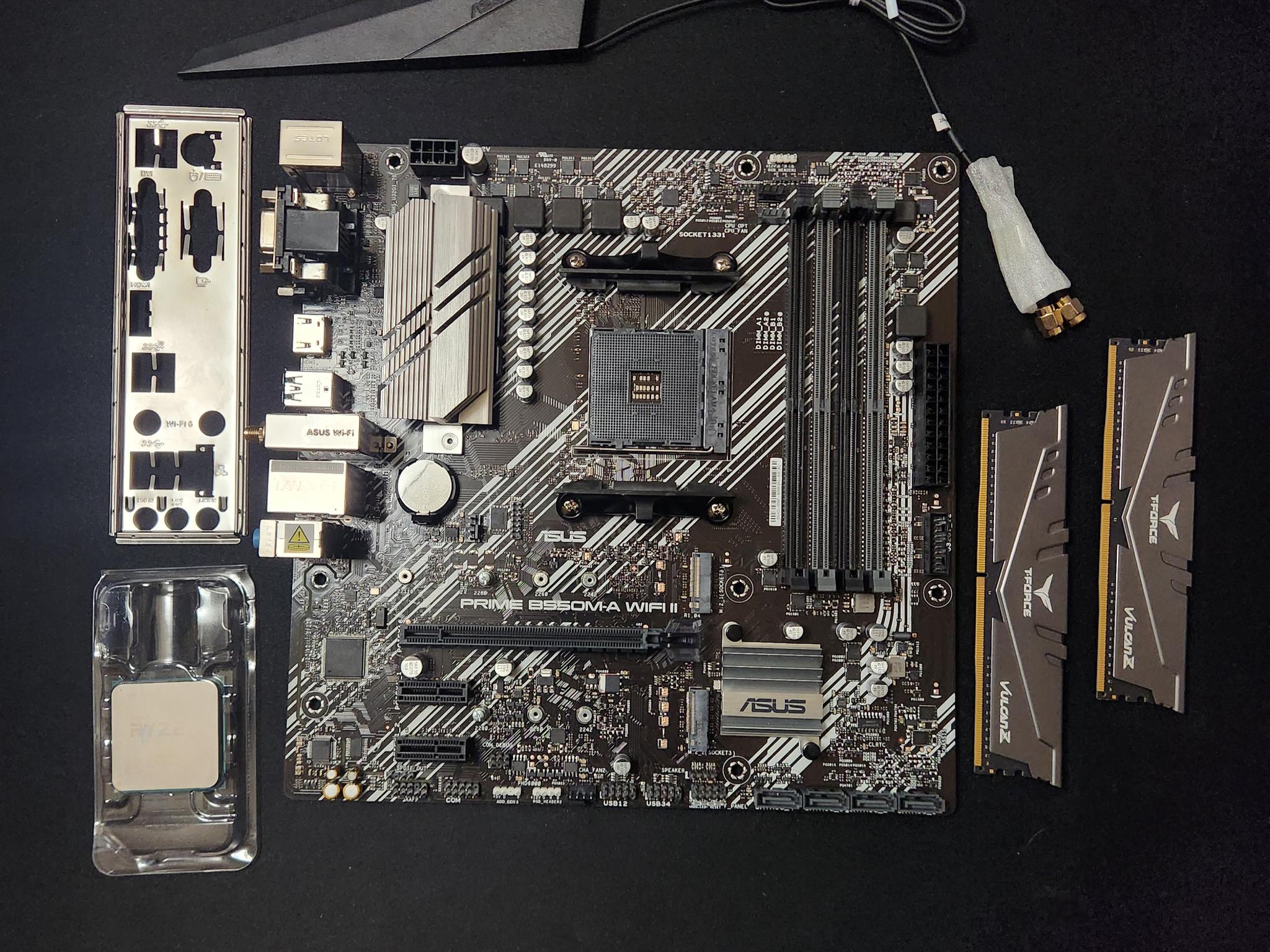 Ryzen 5 5500 | Asus B550M-A WIFI | T-Force Vulcan-Z 16gb DDR4 3200
